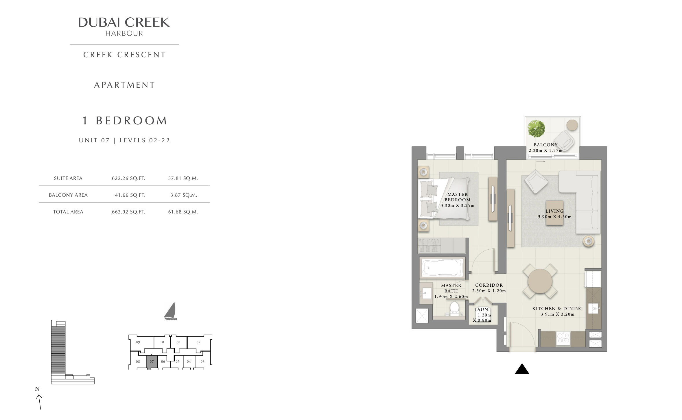 1 Bedroom Unit 07 - Level 2-22