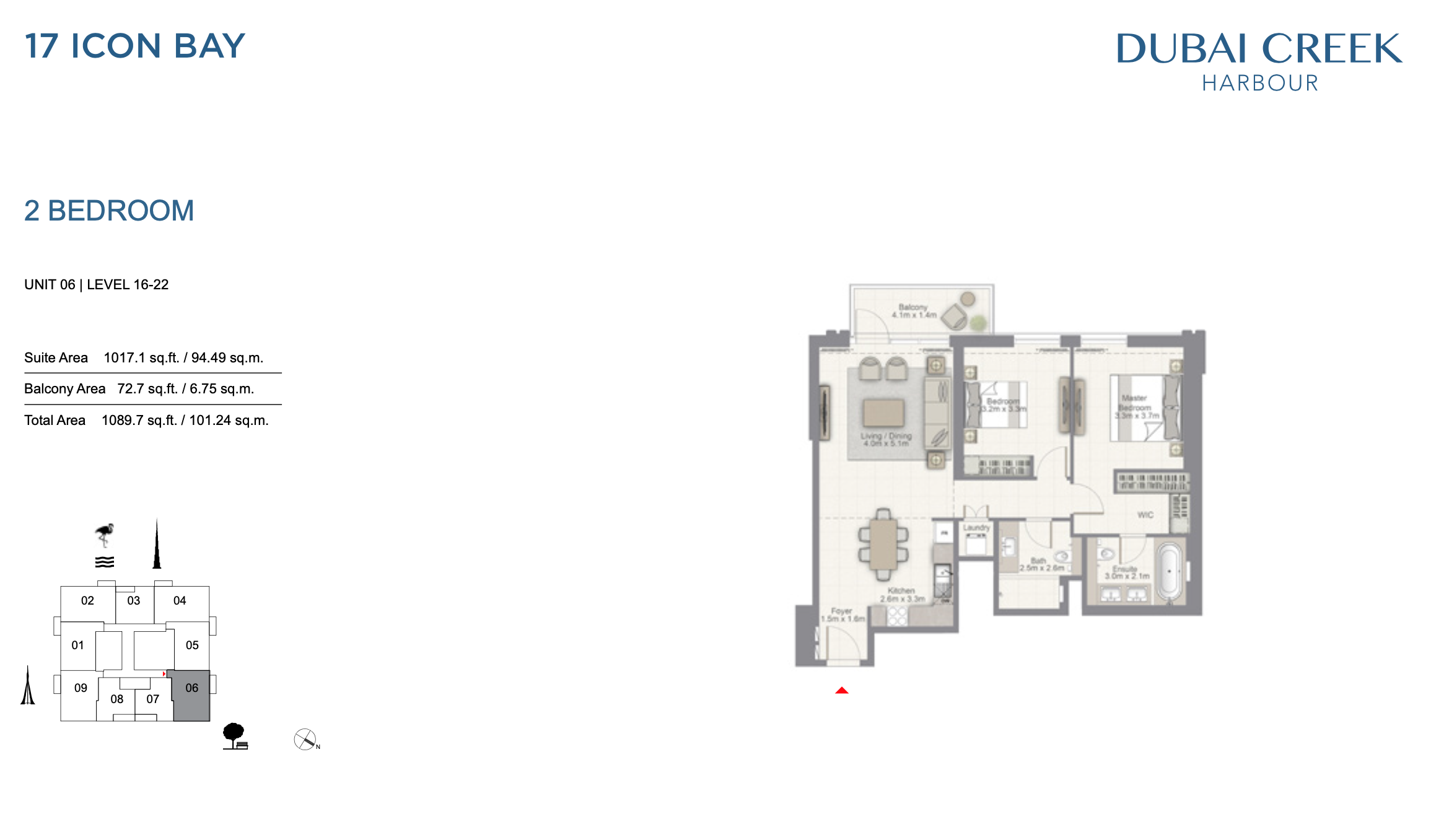 2 Bedroom Unit 06 - Level 16-22