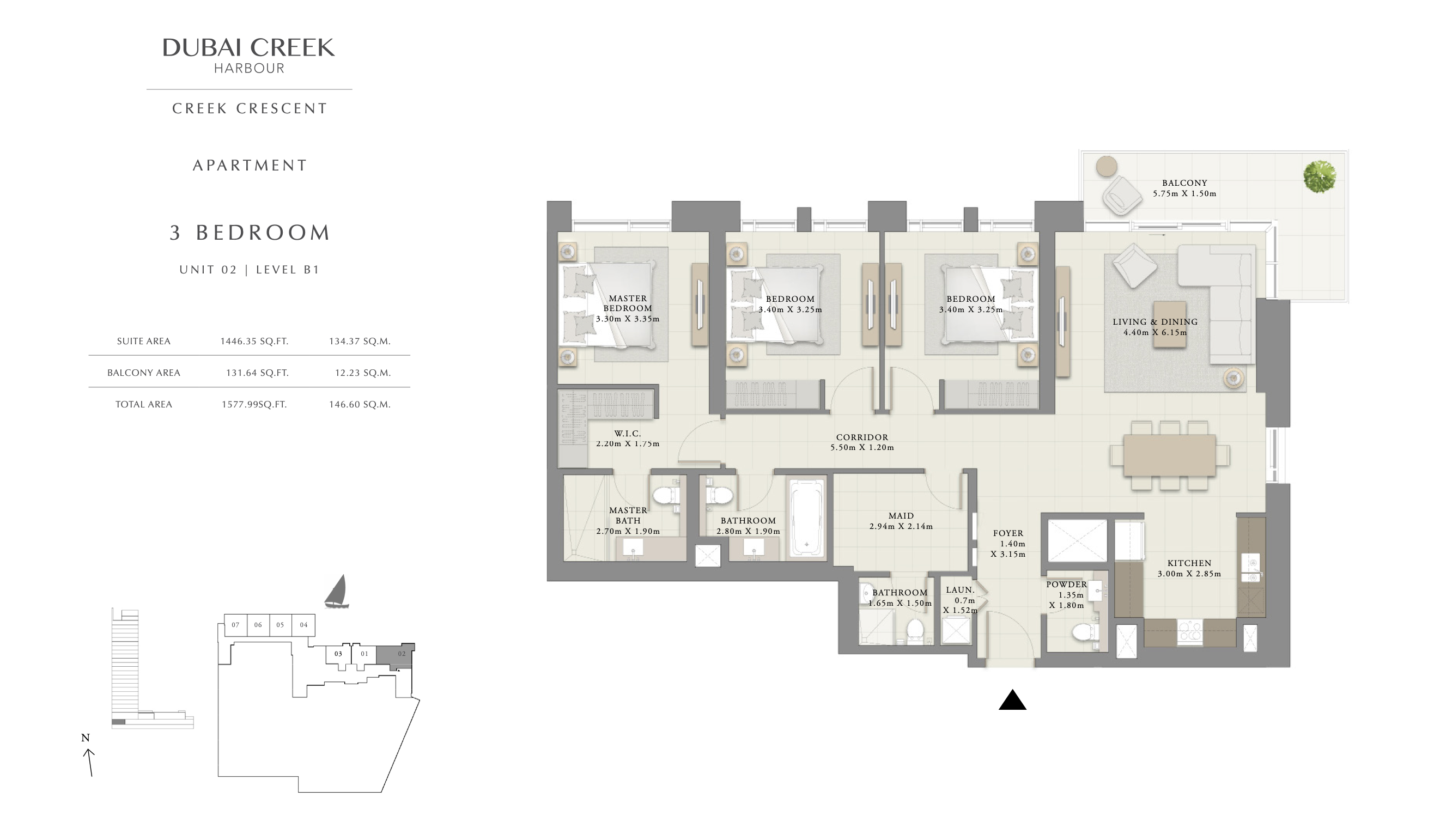 3 Bedroom Unit 02 - Level B1