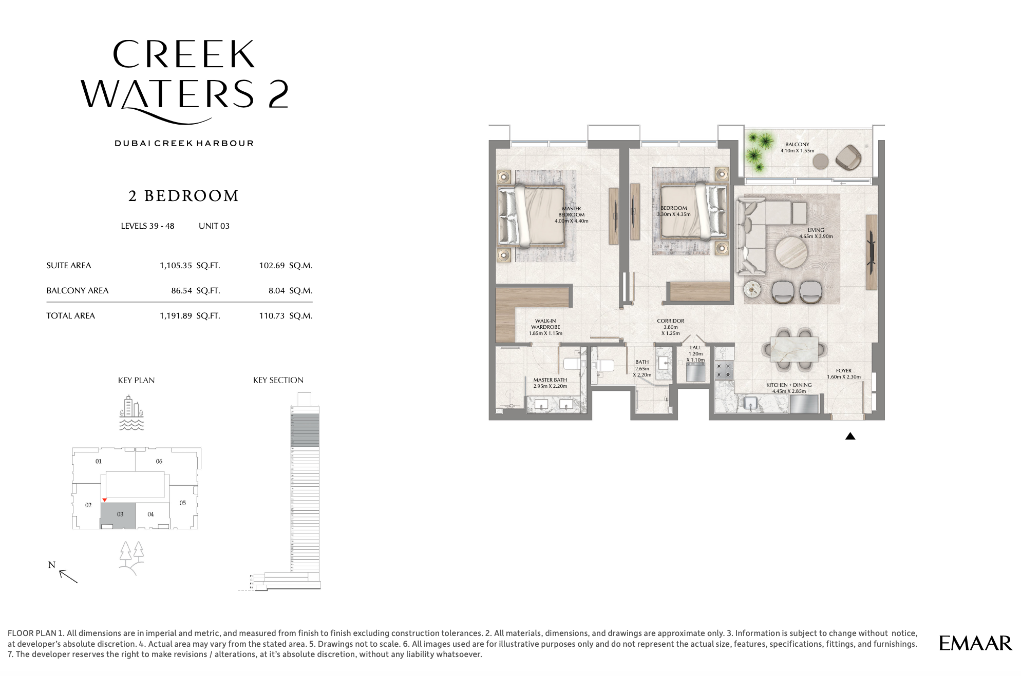 2 Bedroom Unit 3 - Level 39-48