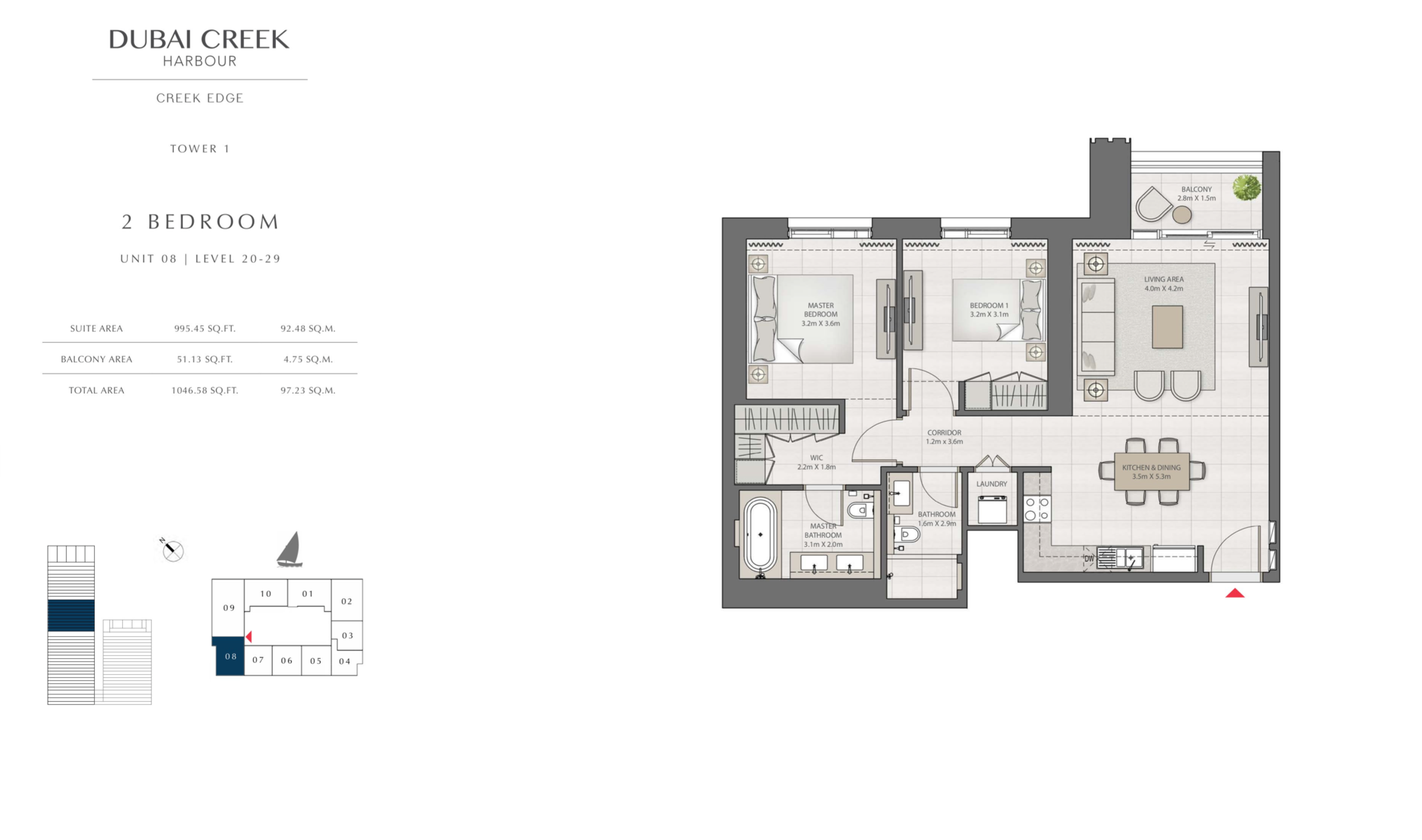 2 Bedroom Level 20-29 / Unit 8