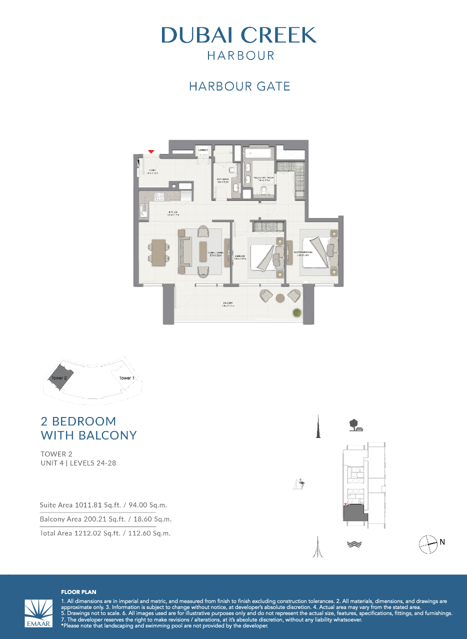 2 Bedroom with Balcony - Unit 04