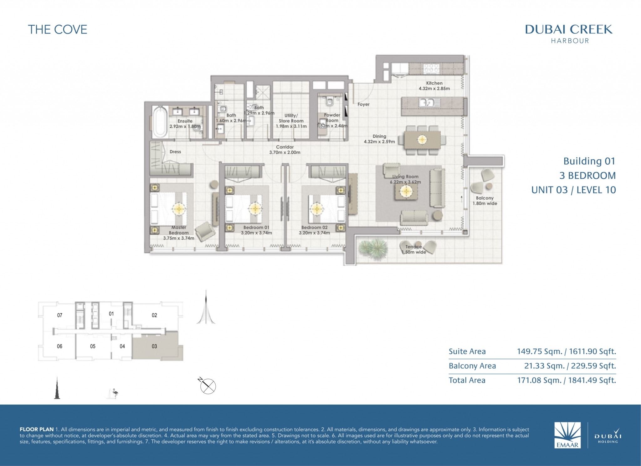 3 Bedroom Unit 3 - Level 10