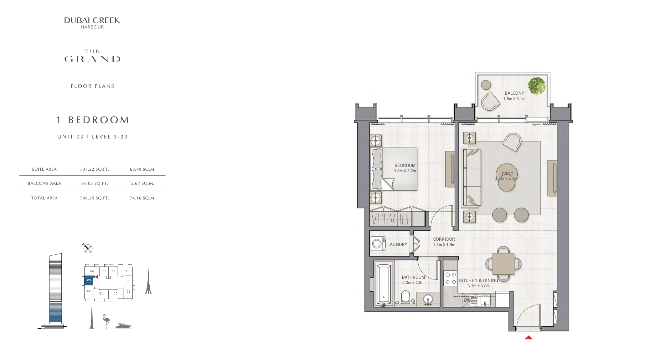 1 Bedroom Unit 03 - Level 3-23