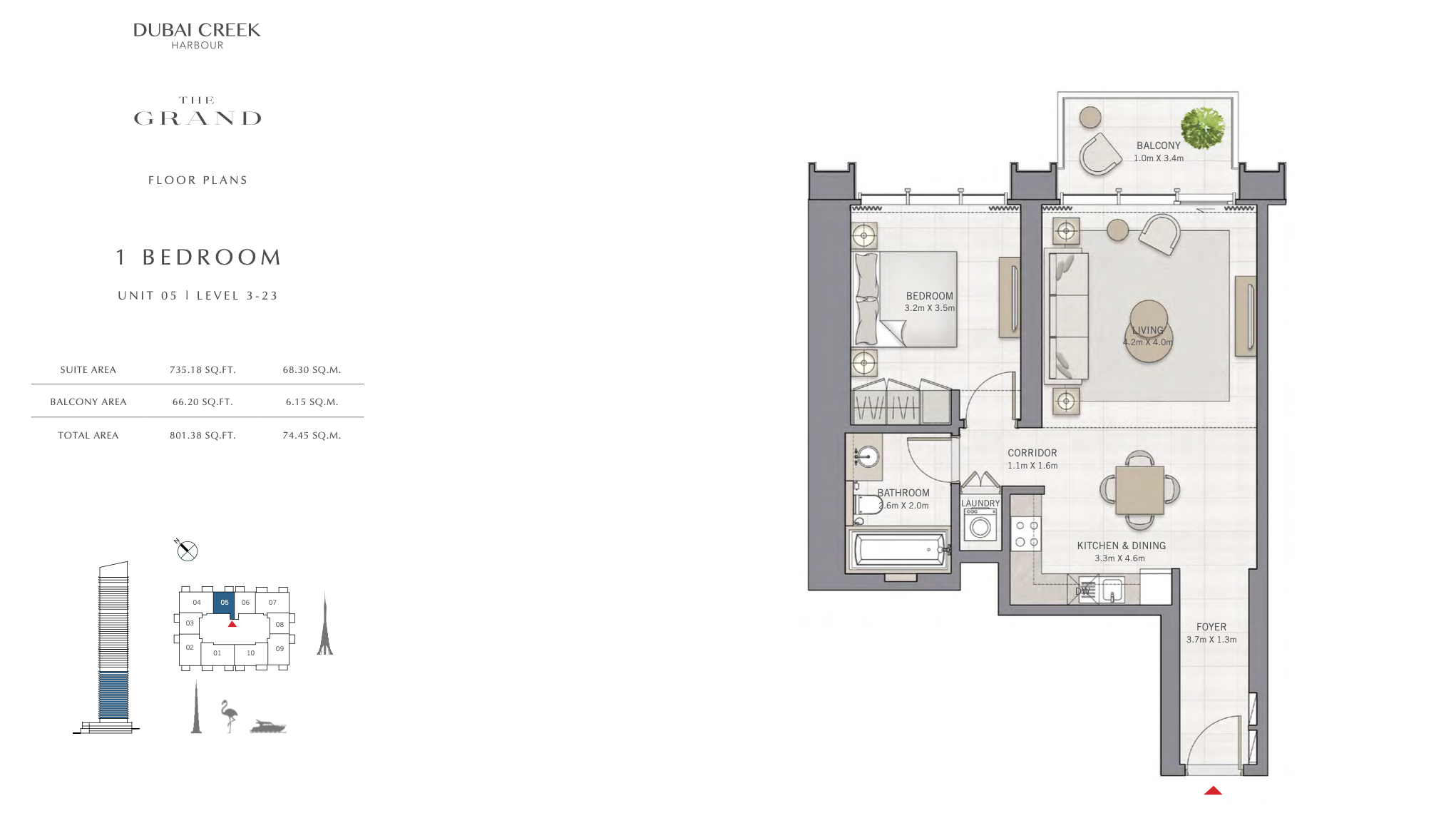 1 Bedroom Unit 05 - Level 3-23