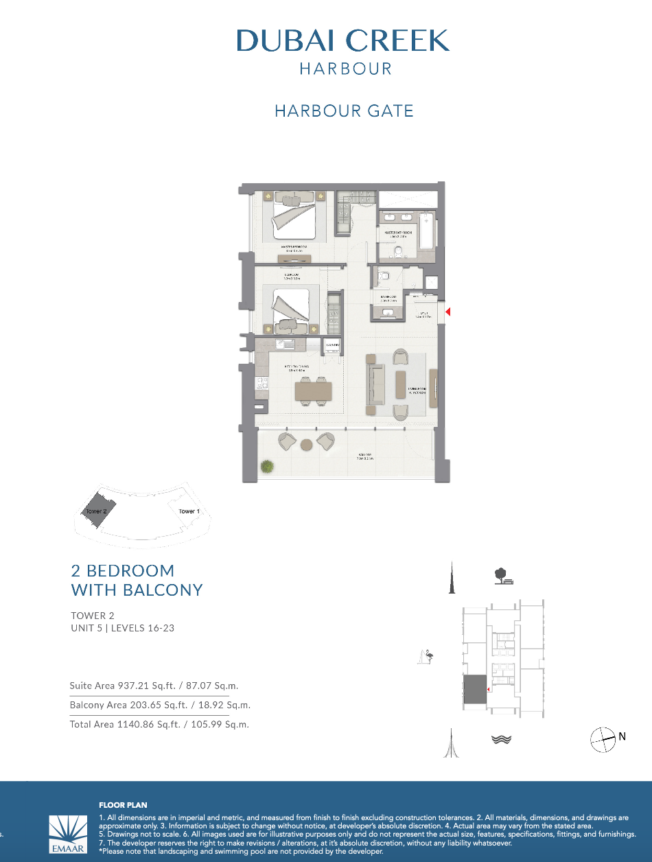 2 Bedroom with Balcony - Unit 05