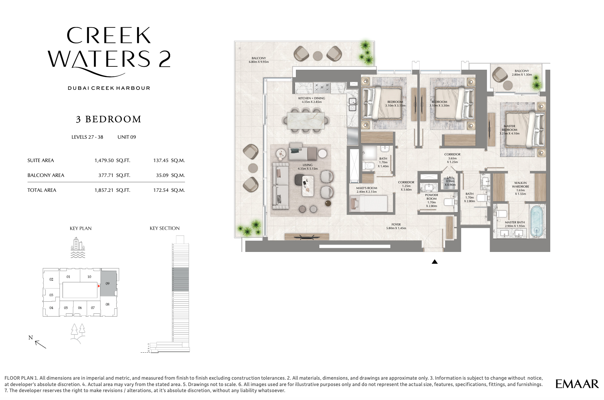3 Bedroom Unit 9 - Level 27-38