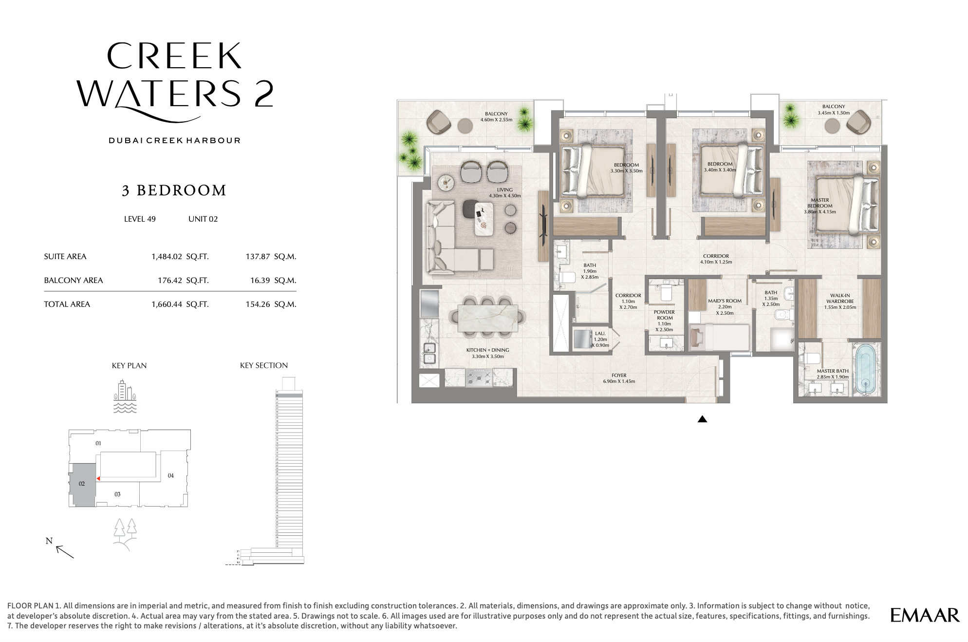 3 Bedroom Unit 2 - Level 49