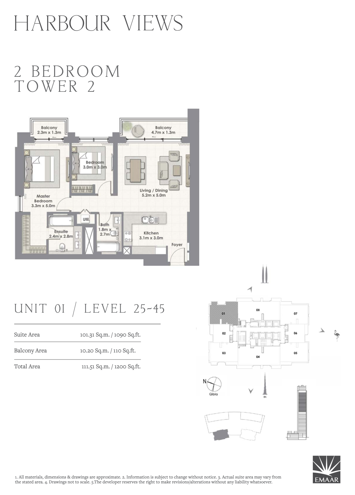 2 Bedroom Unit 01 - Level 25-45