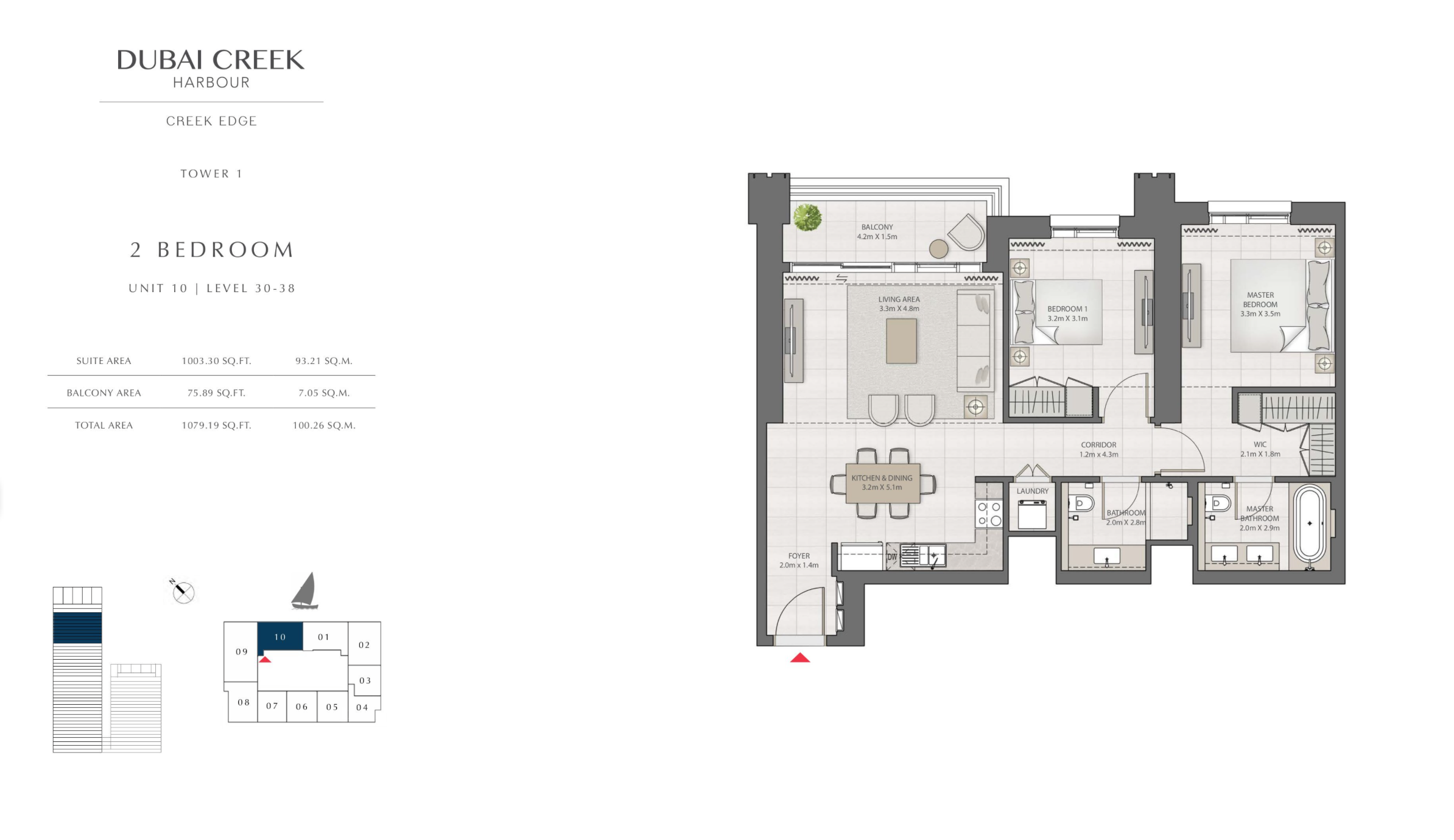 2 Bedroom Level 30-38 / Unit 10