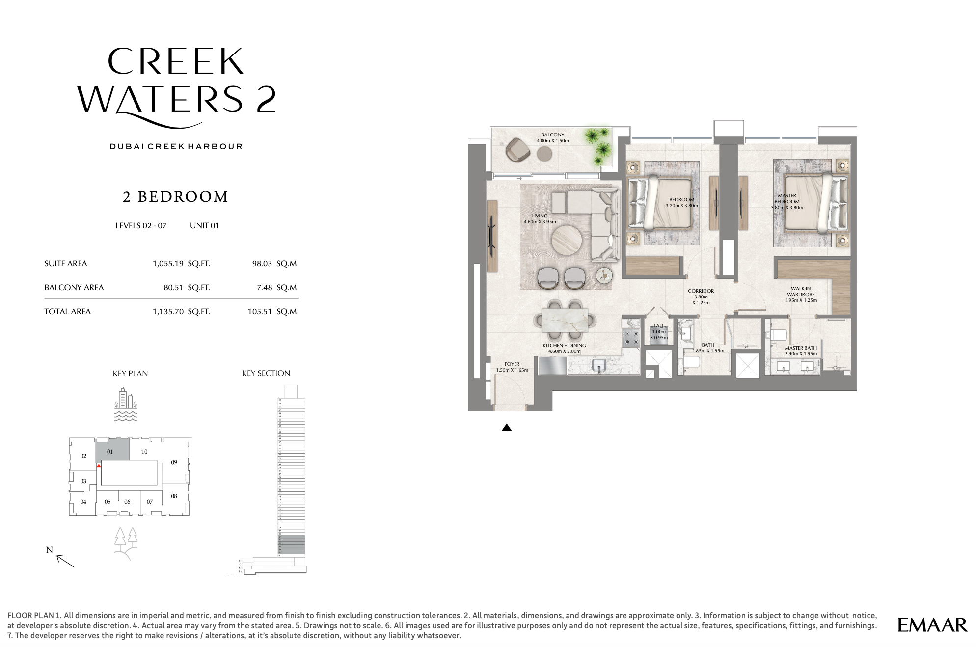 2 Bedroom Unit 1 - Level 2-7