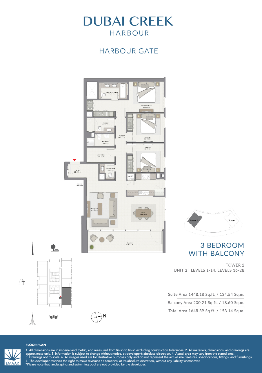 3 Bedroom with Balcony - Unit 03