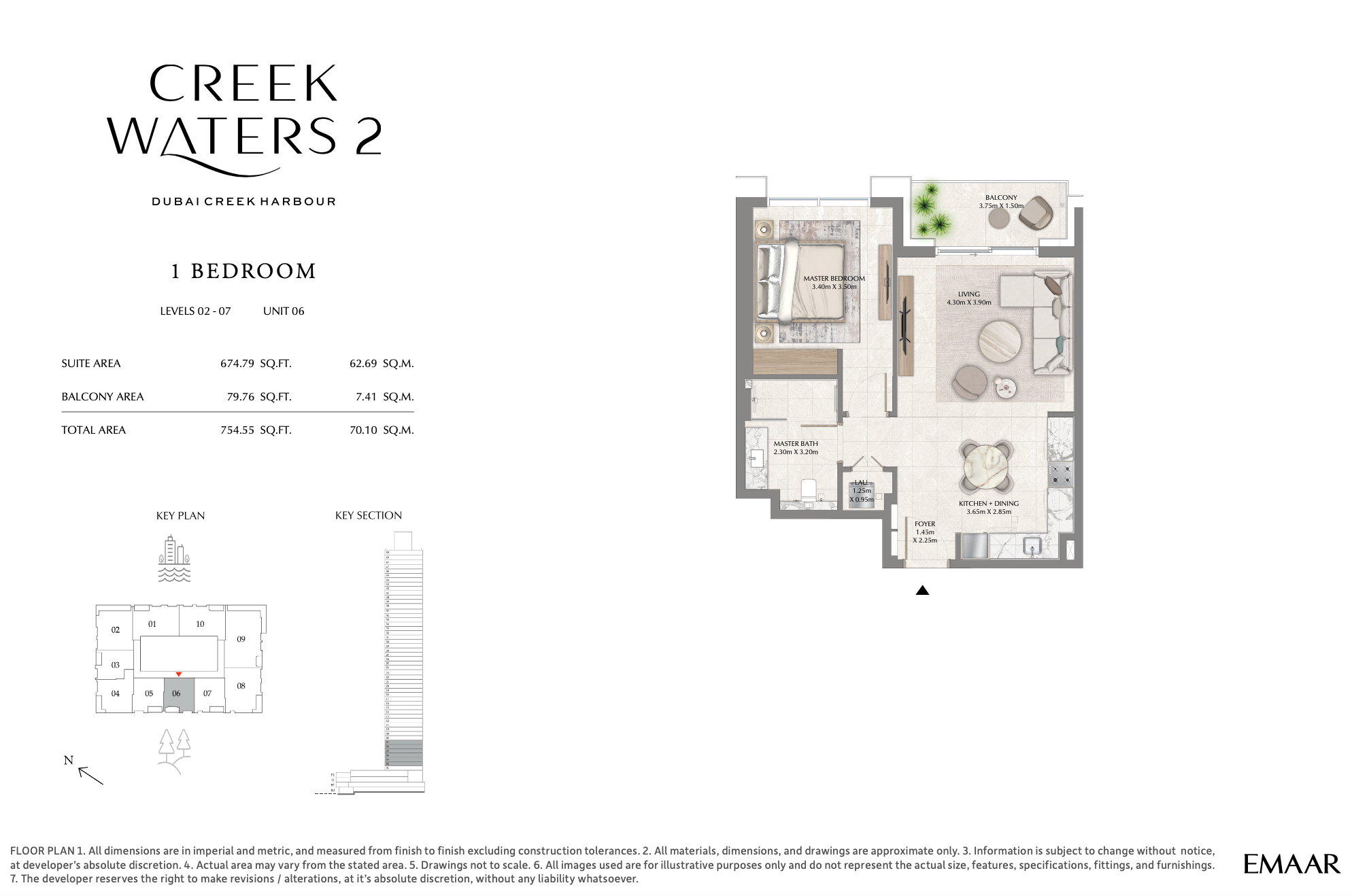 1 Bedroom Unit 6 - Level 2-7