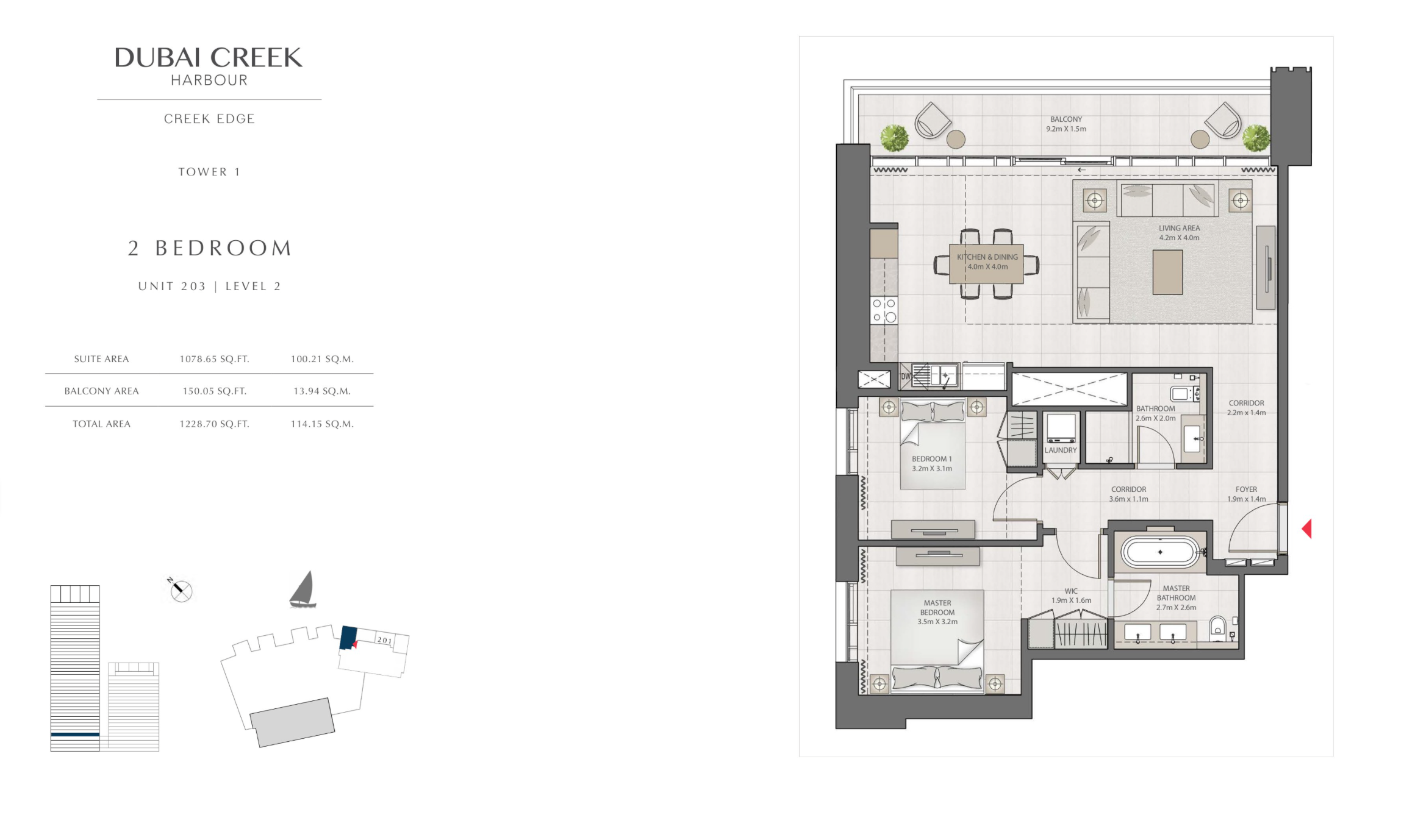 2 Bedroom Level 2 / Unit 3