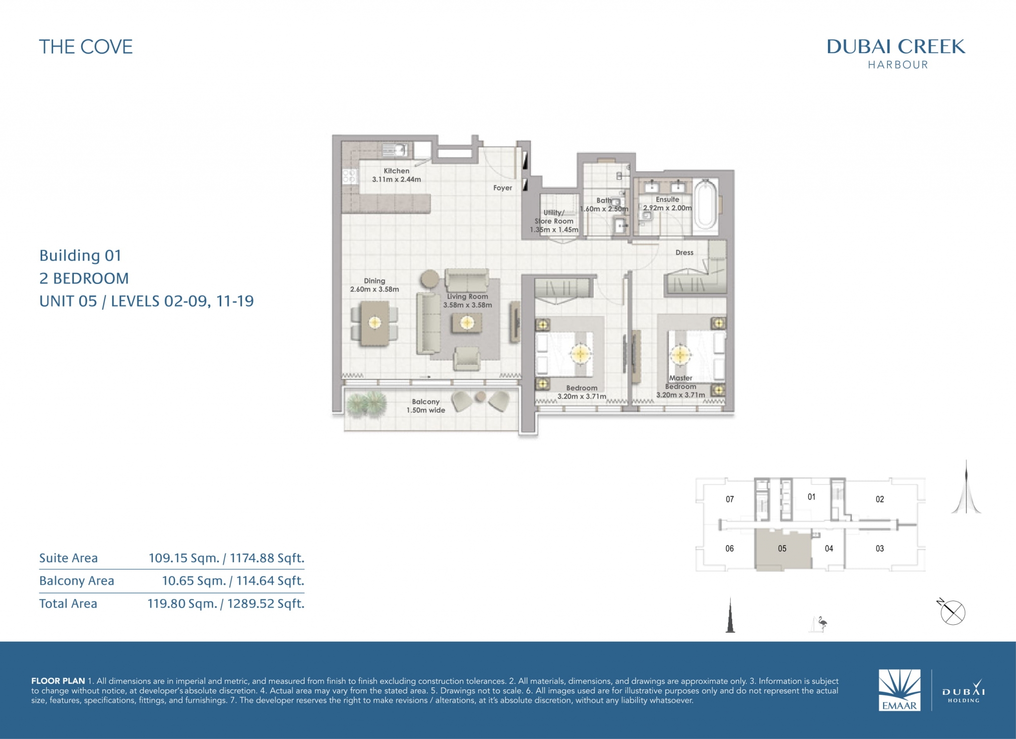 2 Bedroom Unit 5 - Level 2-9, 11-19