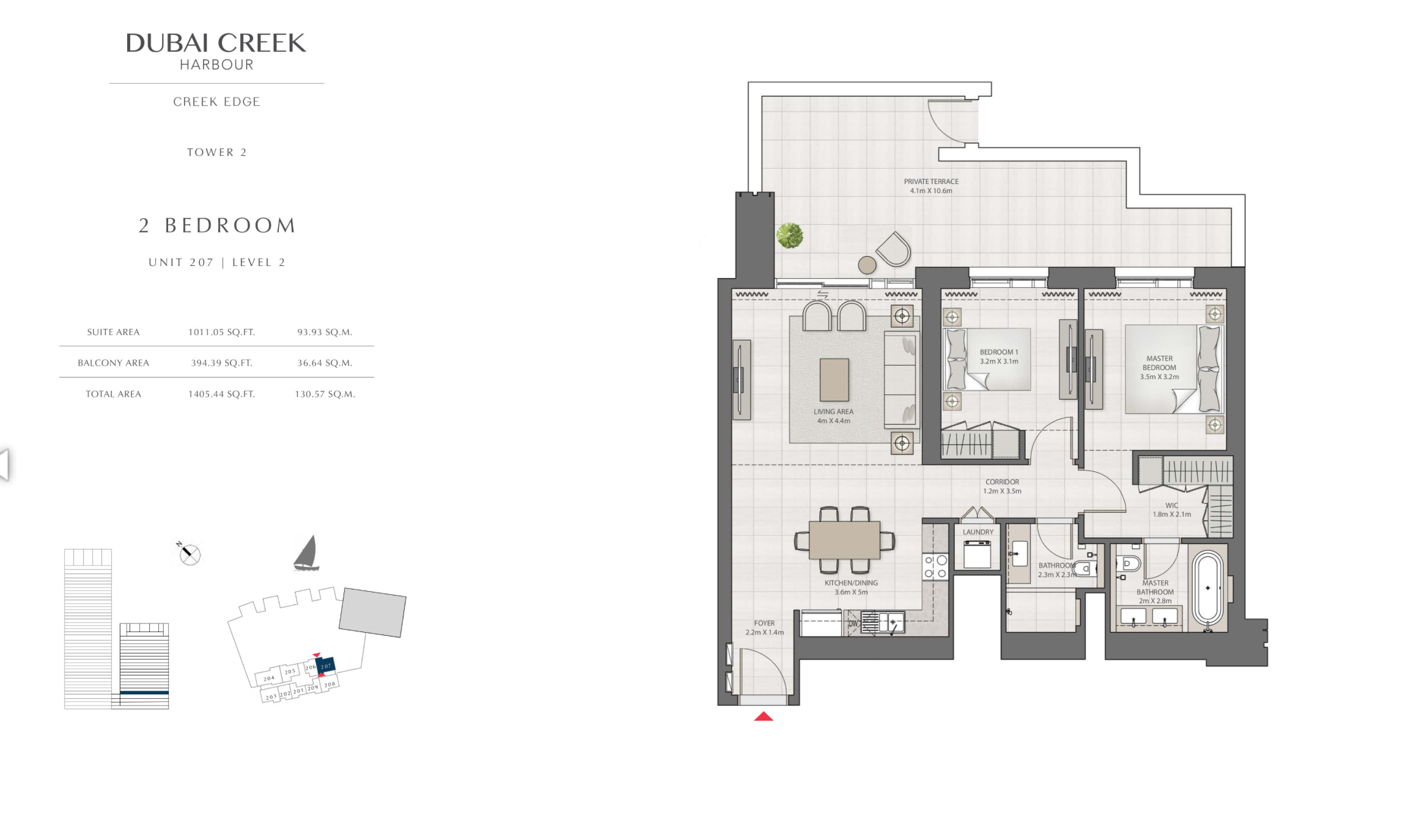 2 Bedroom Level 2 / Unit 7