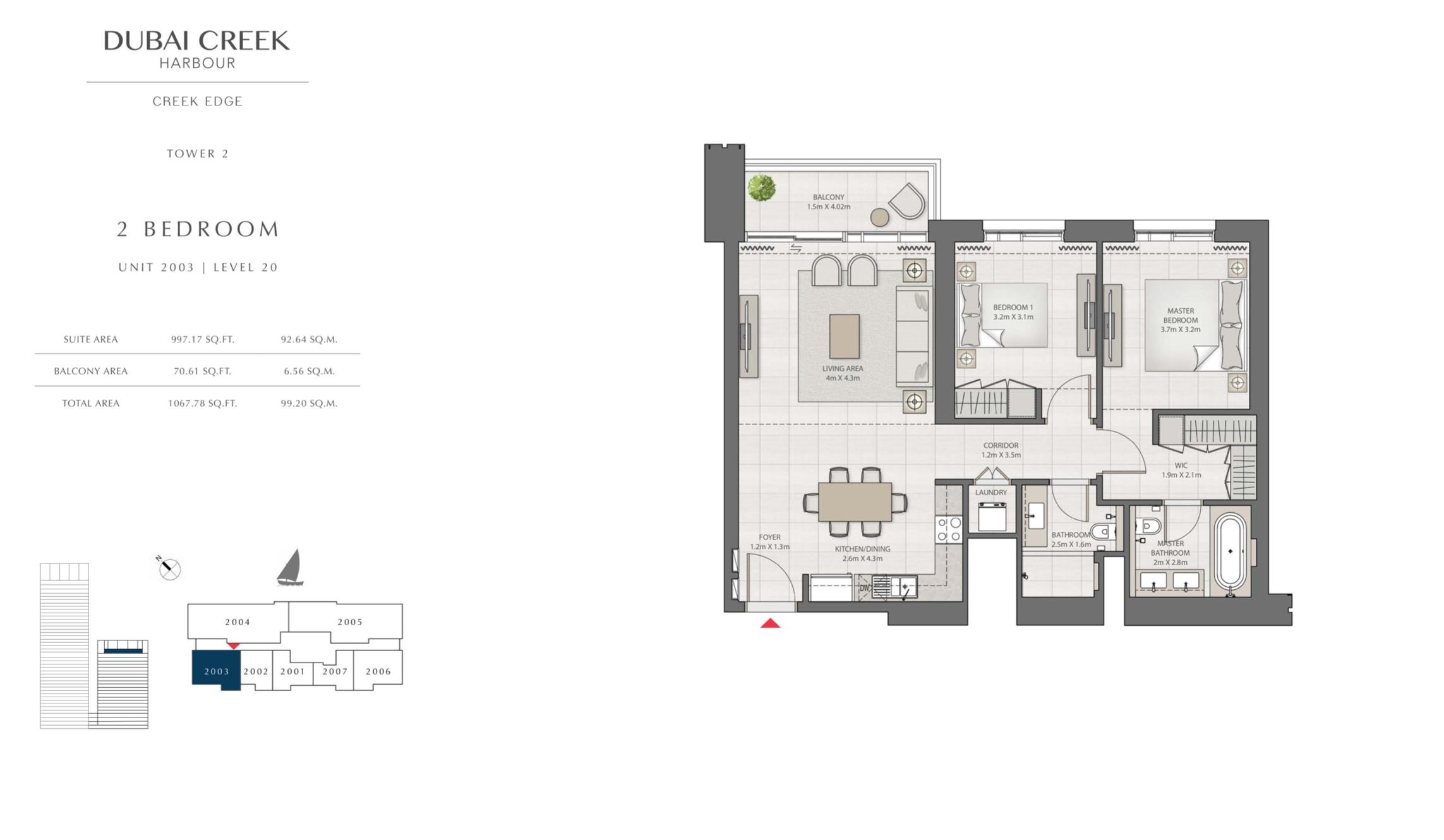 2 Bedroom Level 20 / Unit 3