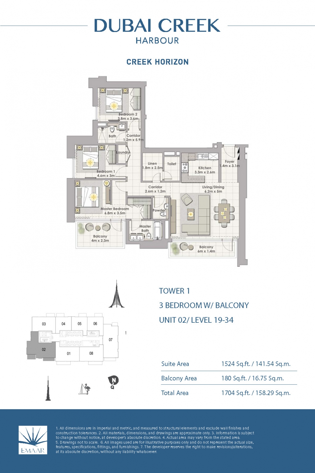 3 Bedroom Unit 02 - Level 19-34