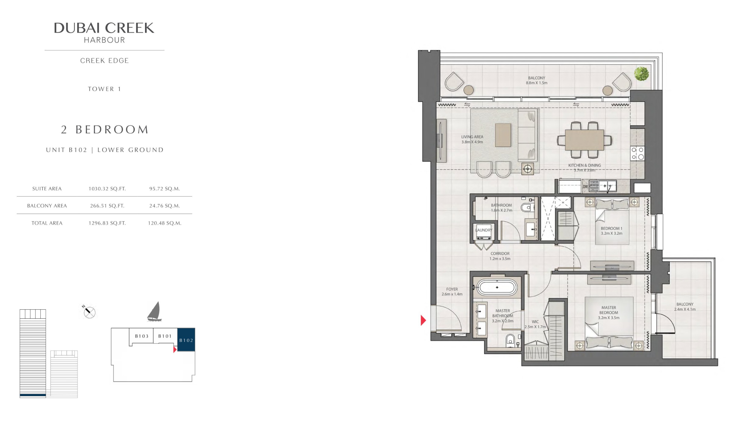 2 Bedroom - Lower Ground Unit 2