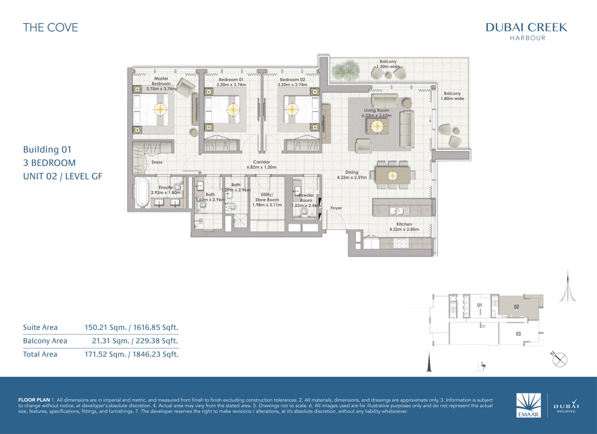 3 Bedroom Unit 2 - Level GF