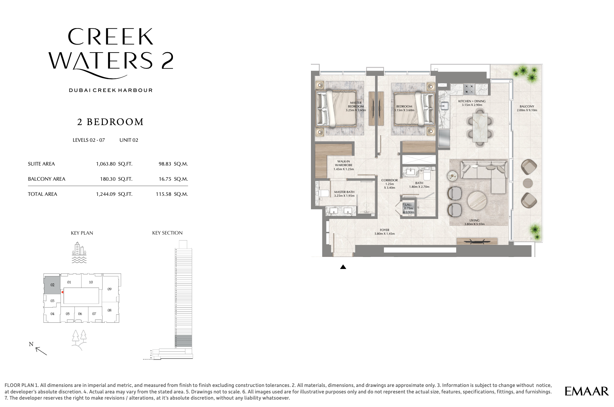 2 Bedroom Unit 2 - Level 2-7