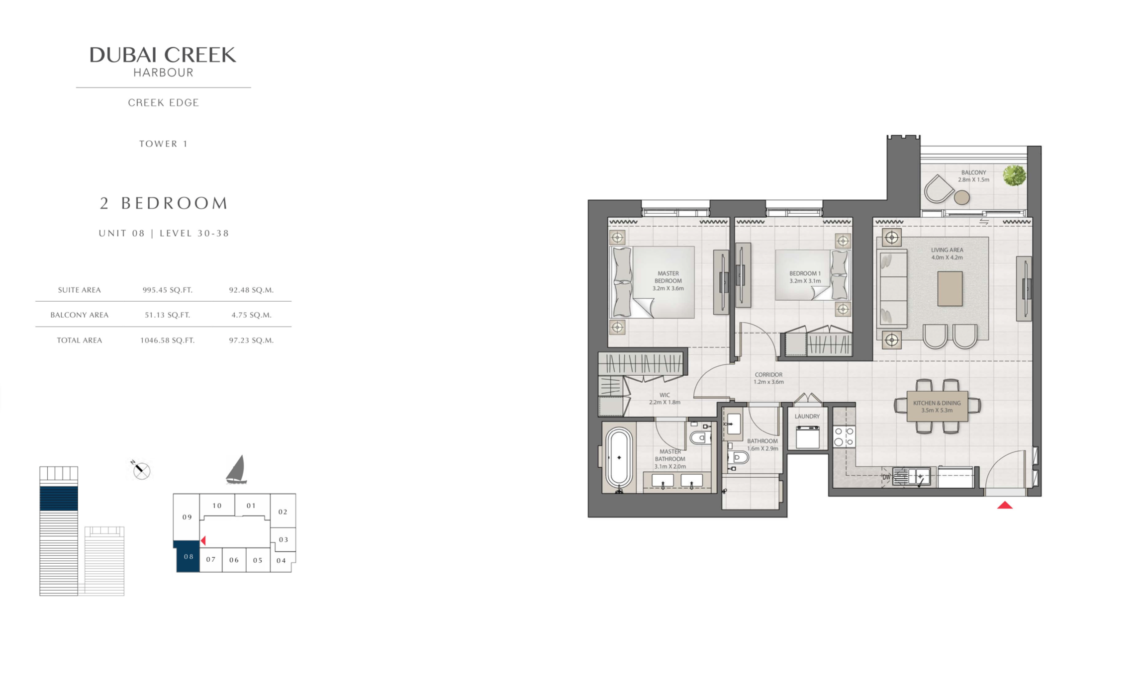 2 Bedroom Level 30-38 / Unit 8