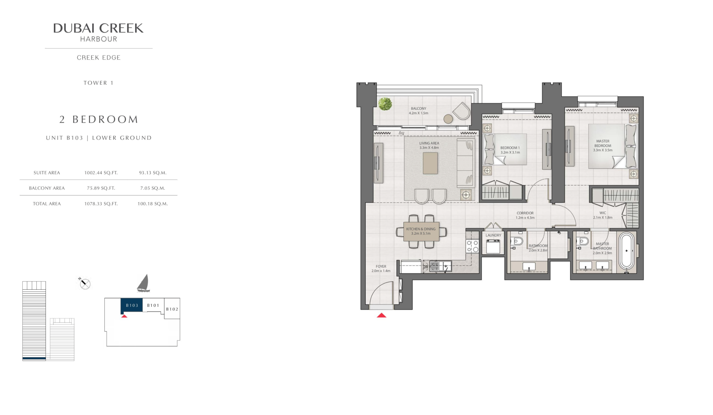 2 Bedroom Lower Ground / Unit 3