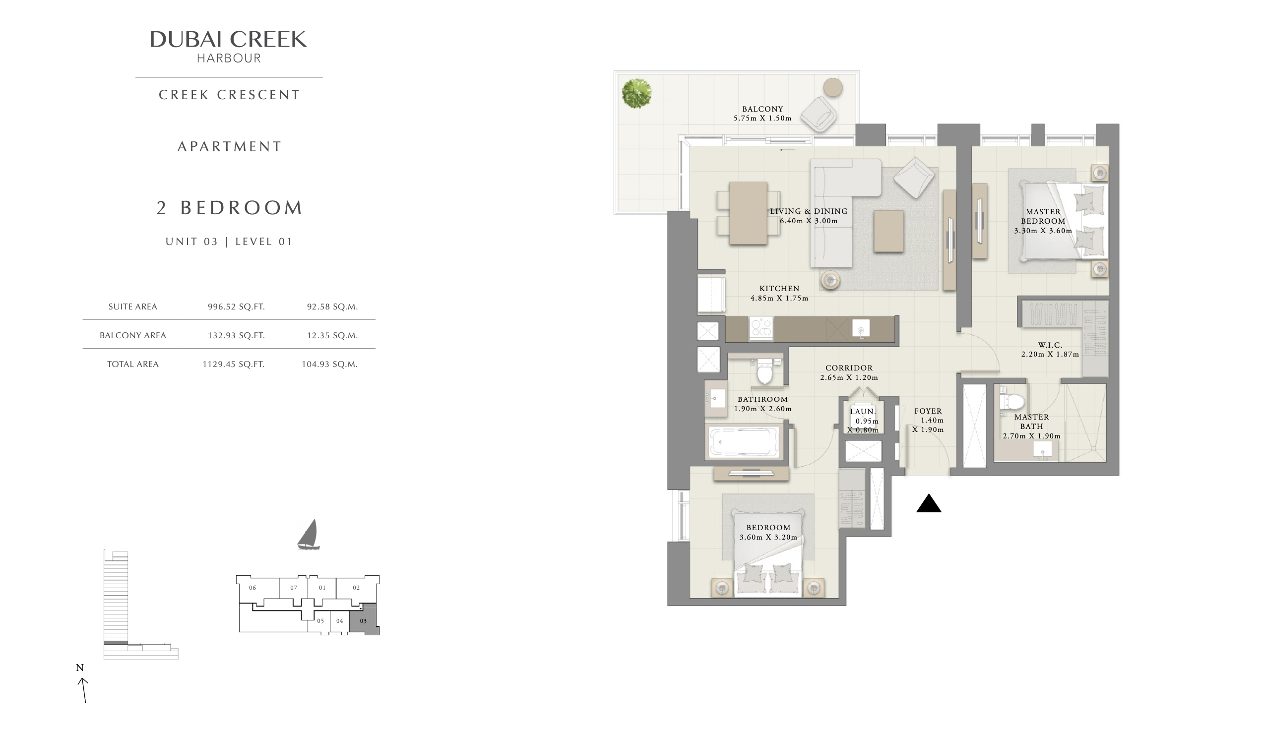 2 Bedroom Unit 03 - Level 1