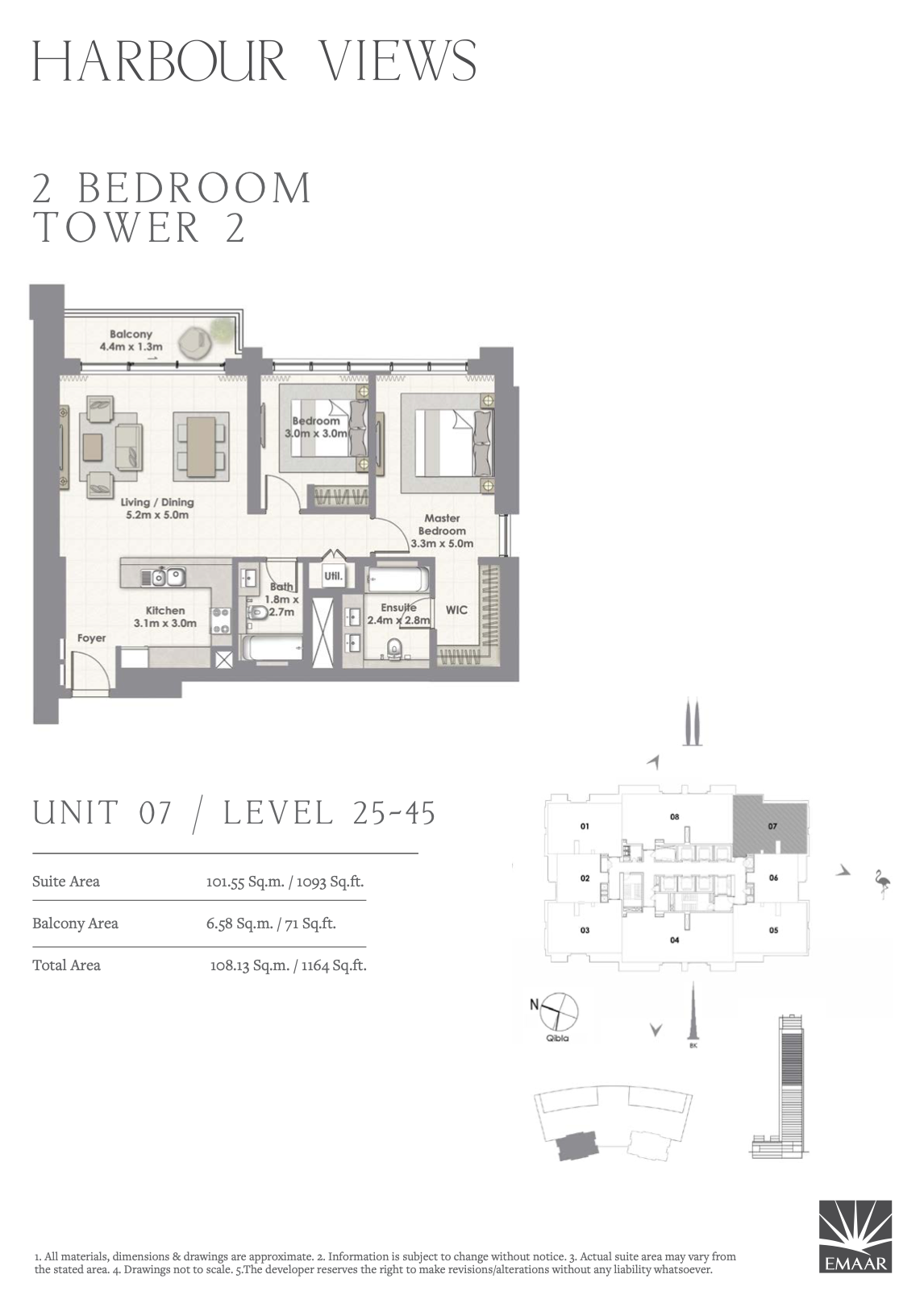 2 Bedroom Unit 07 - Level 25-45