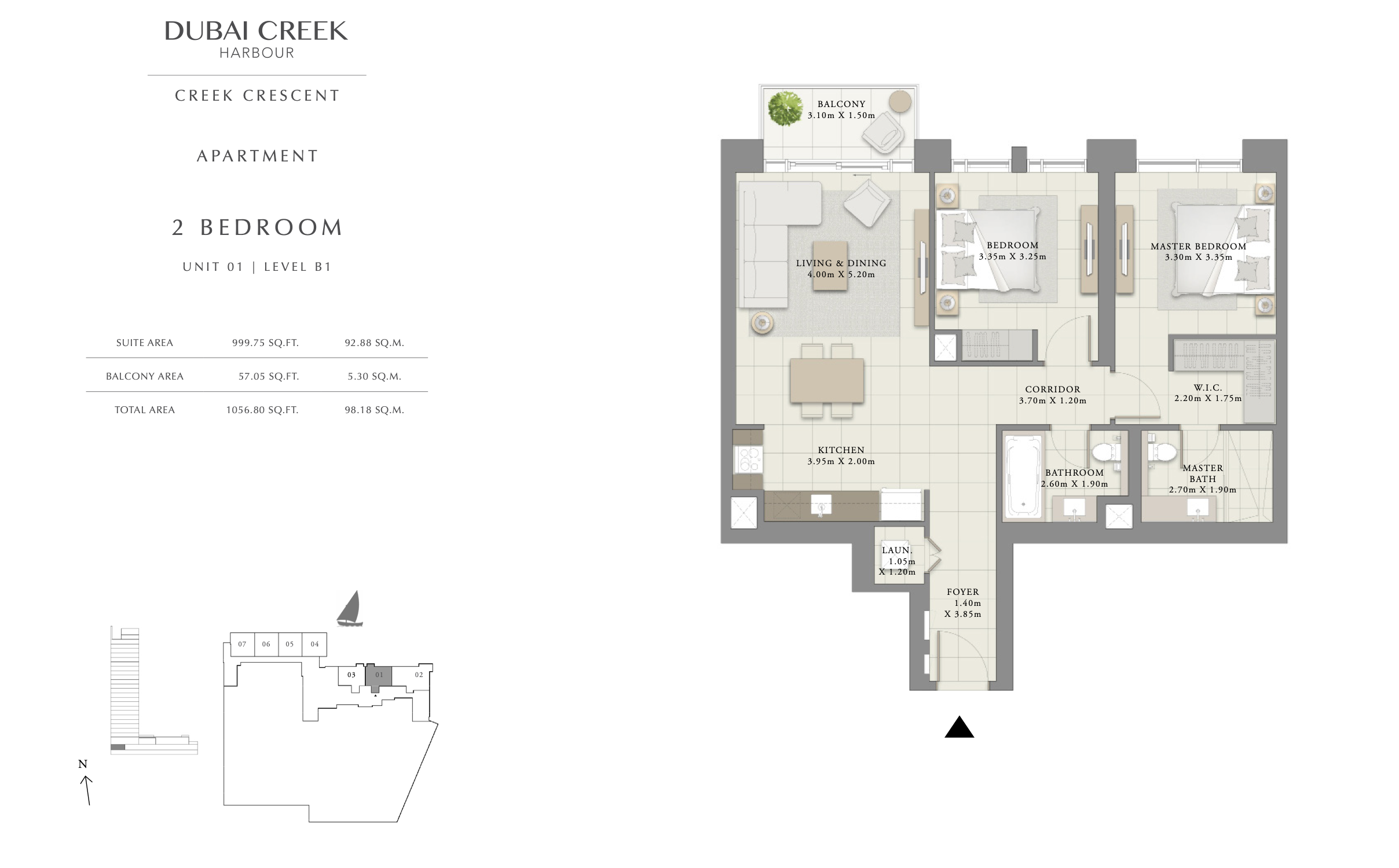 2 Bedroom Unit 01 - Level B1