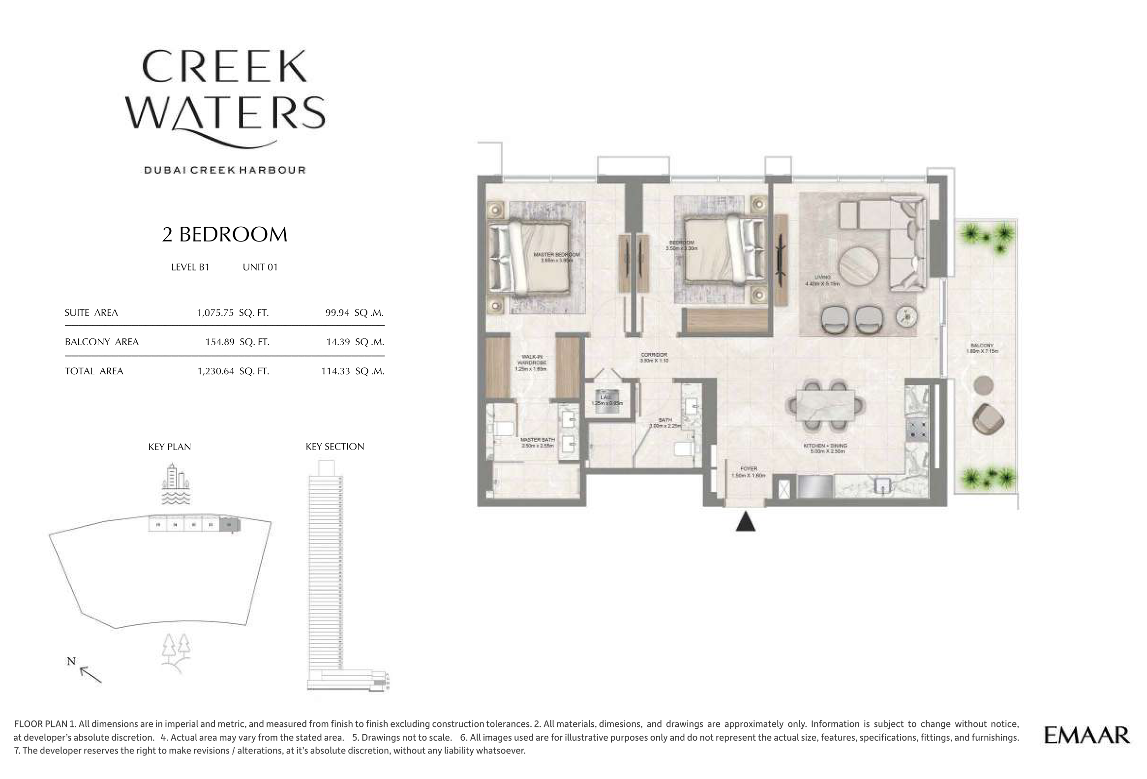 2 Bedroom Unit 1 - Level B1