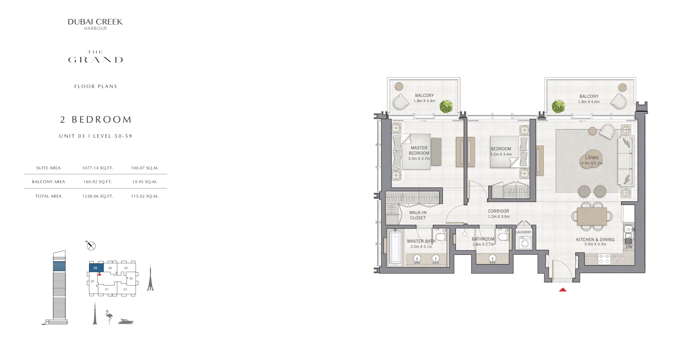2 Bedroom Unit 03 - Level 50-59