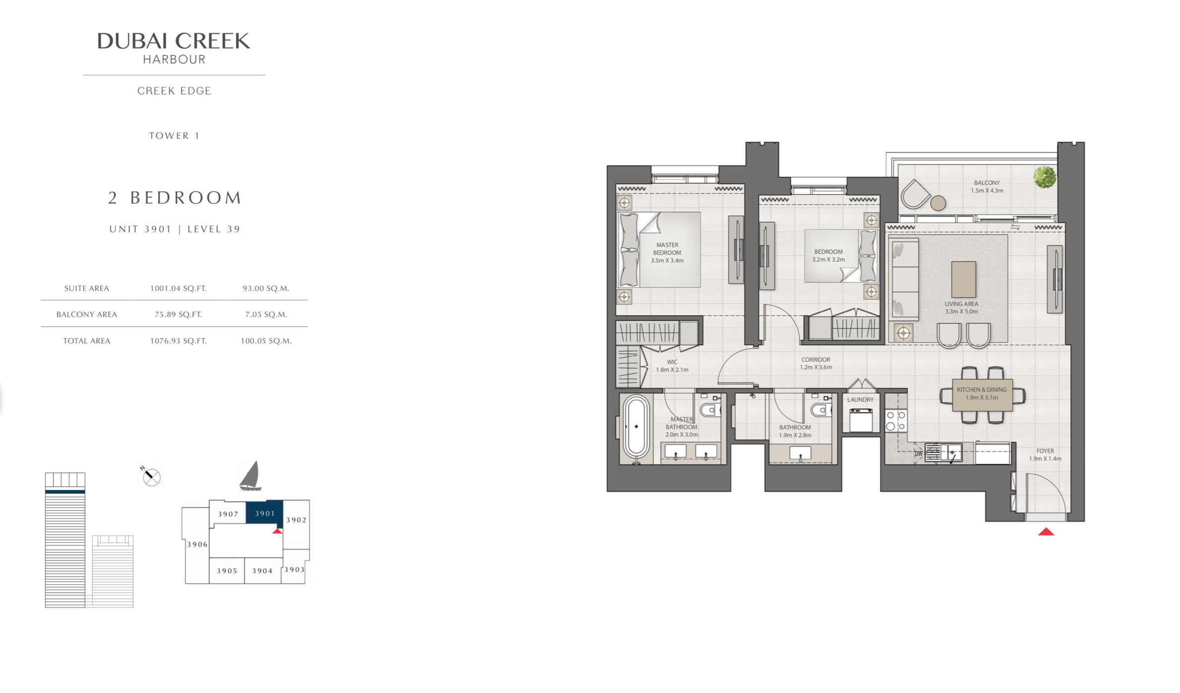 2 Bedroom Level 39 / Unit 1