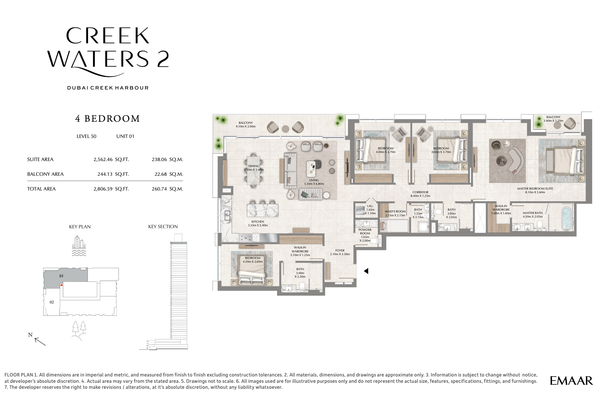 4 Bedroom Unit 1 - Level 50