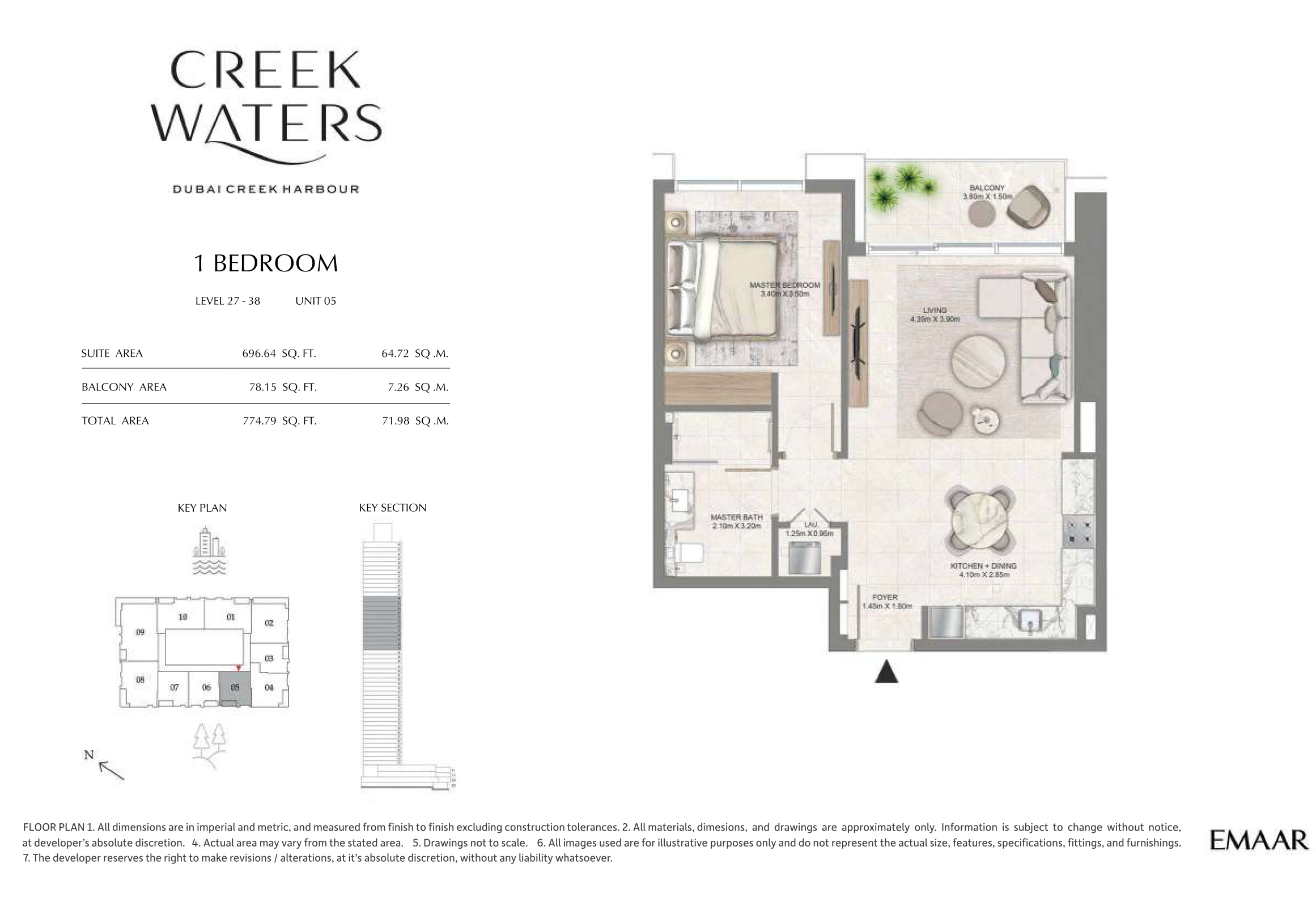 1 Bedroom Unit 5 - Level 27-38