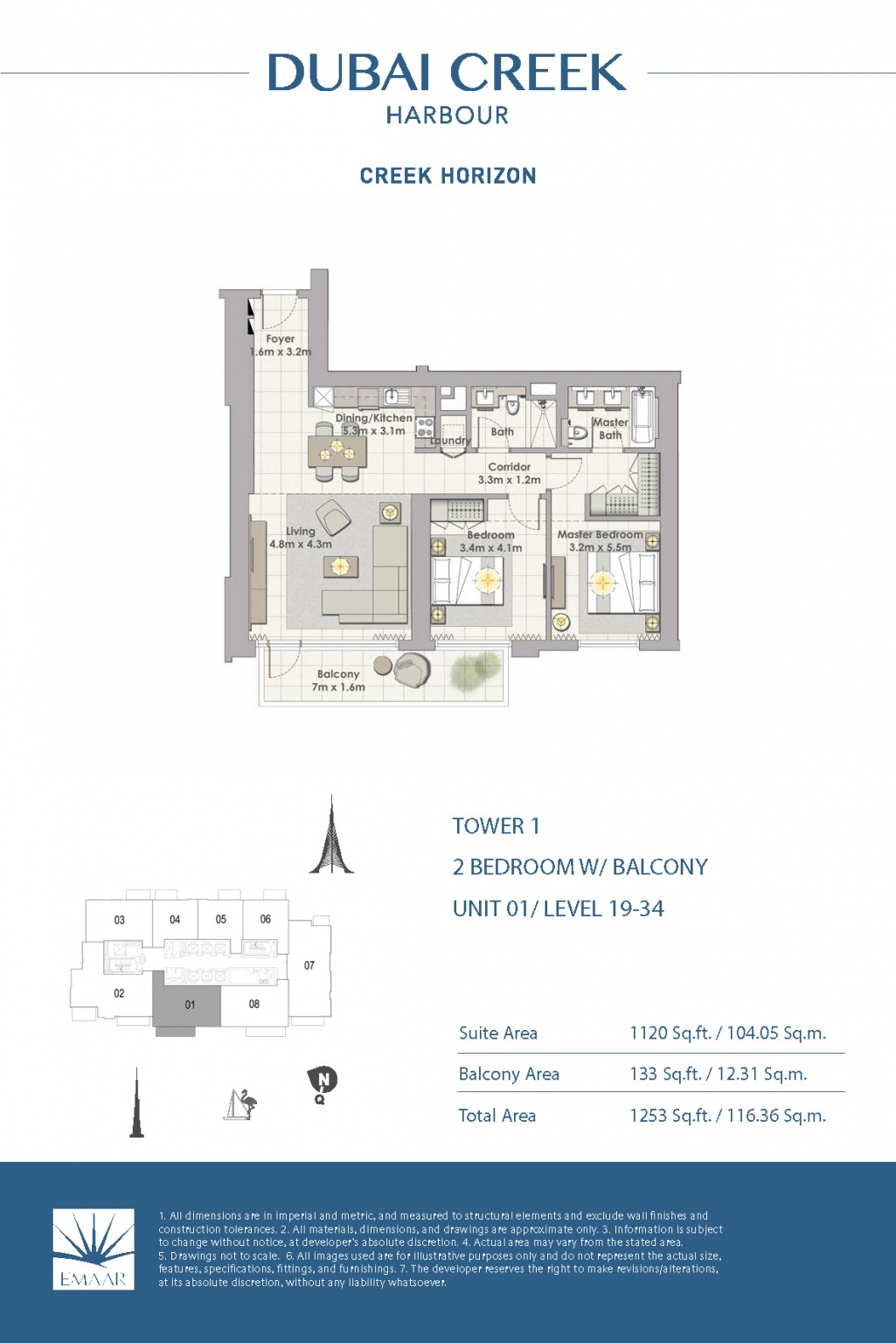 2 Bedroom Unit 01 - Level 19-34