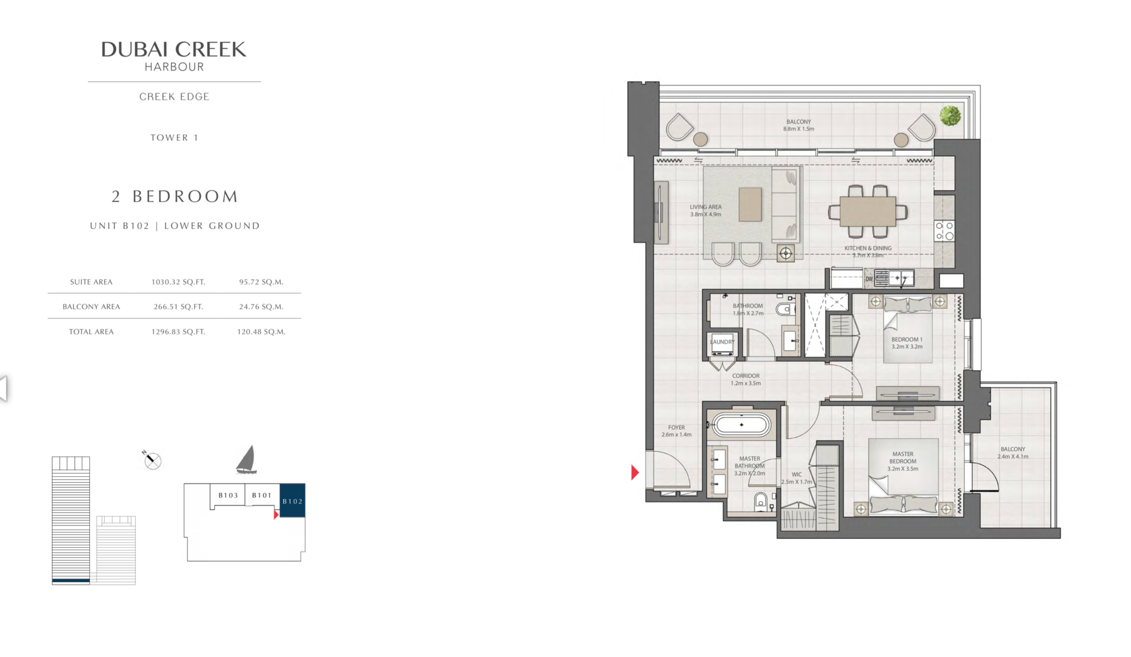 2 Bedroom Lower Ground / Unit 2