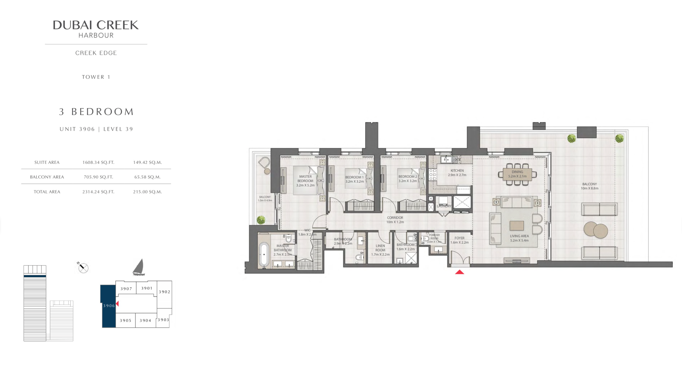 3 Bedroom Level 39 / Unit 6