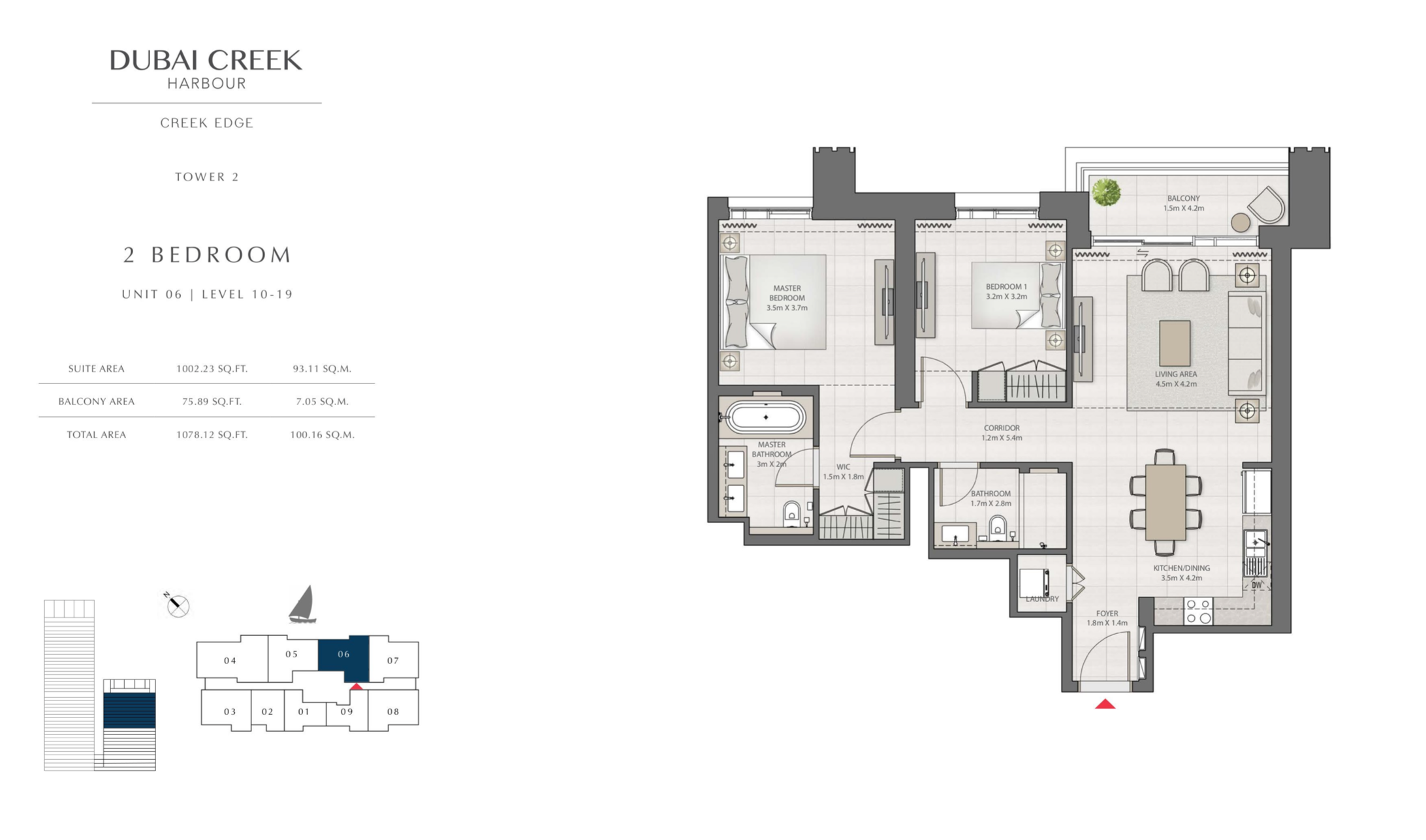 2 Bedroom Level 10-19 / Unit 6