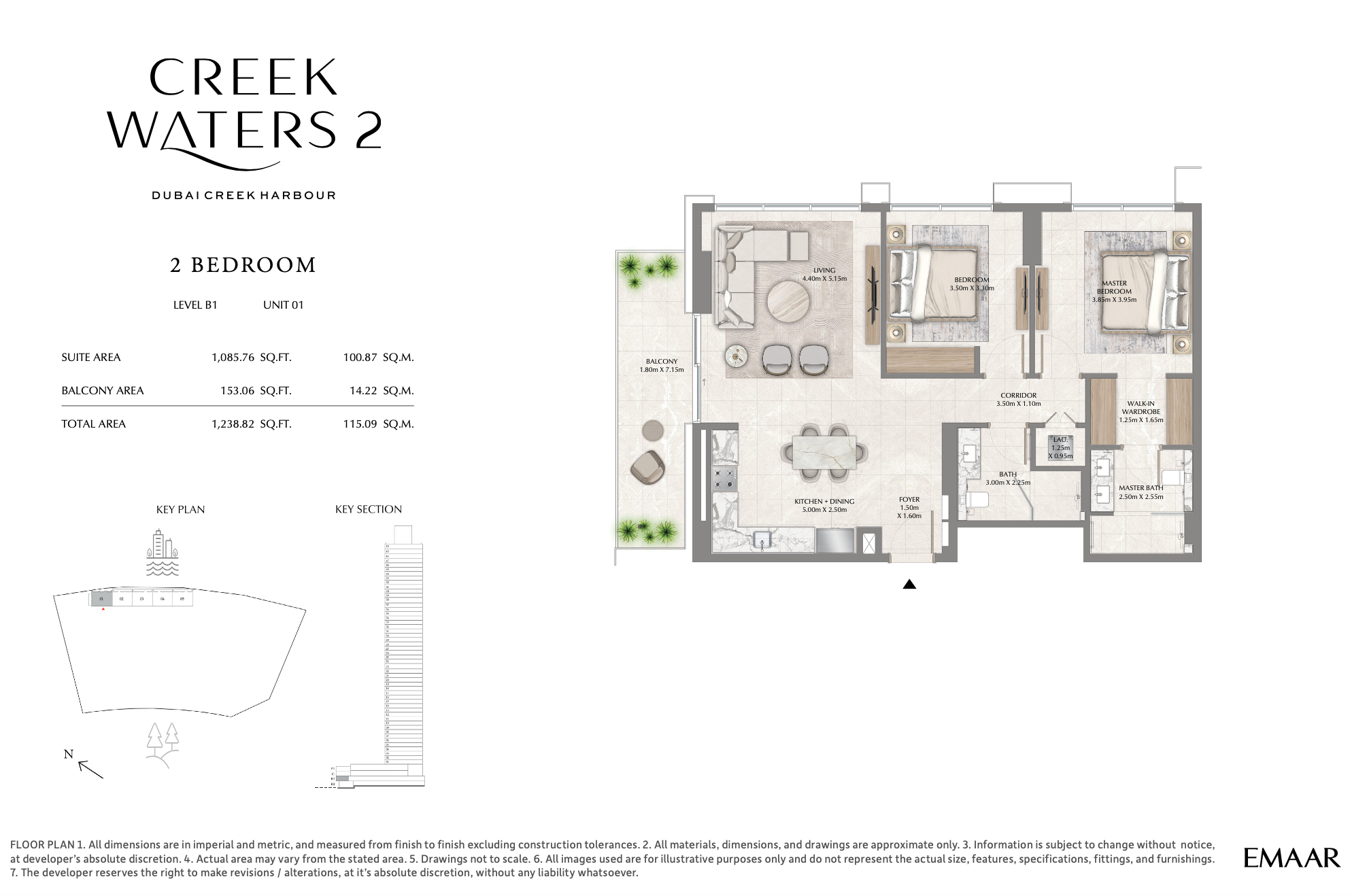 2 Bedroom Unit 1 - Level B1
