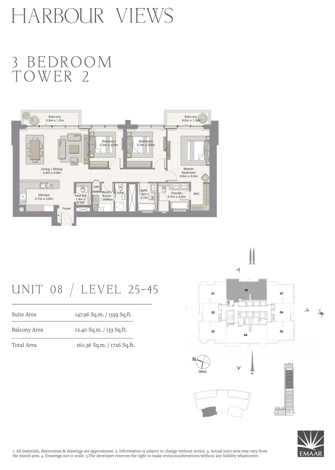 3 Bedroom Unit 08 - Level 25-45