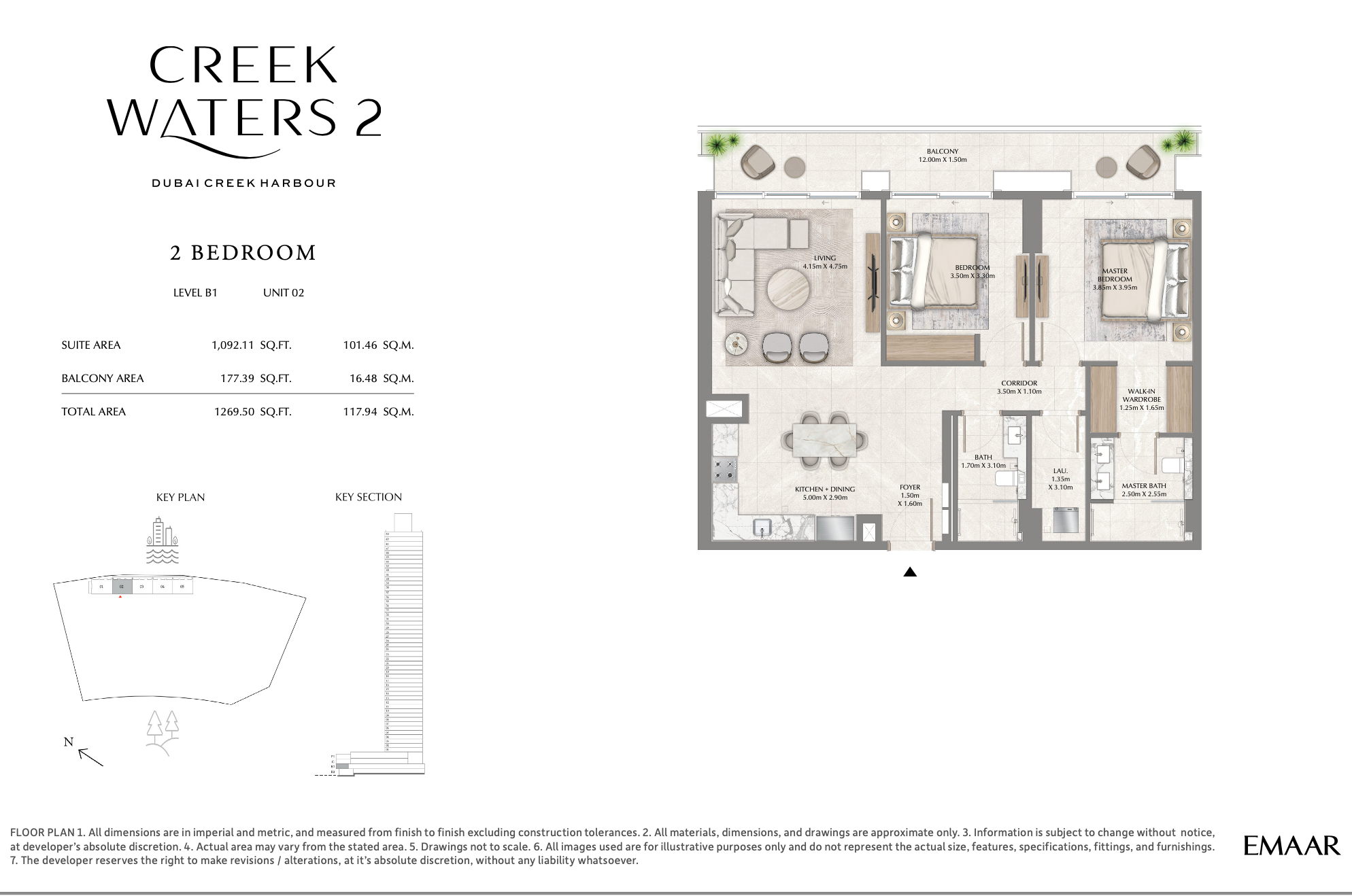 2 Bedroom Unit 2 - Level B1