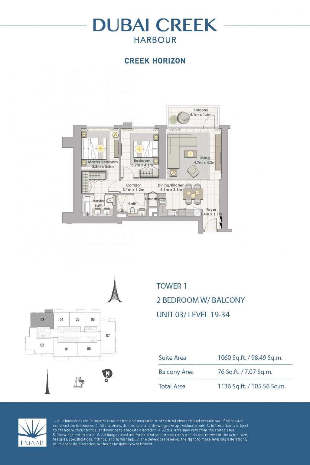 2 Bedroom Unit 03 - Level 19-34