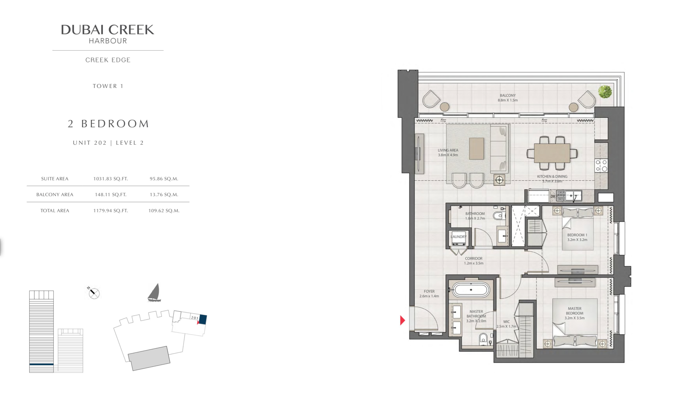 2 Bedroom Level 2 / Unit 2