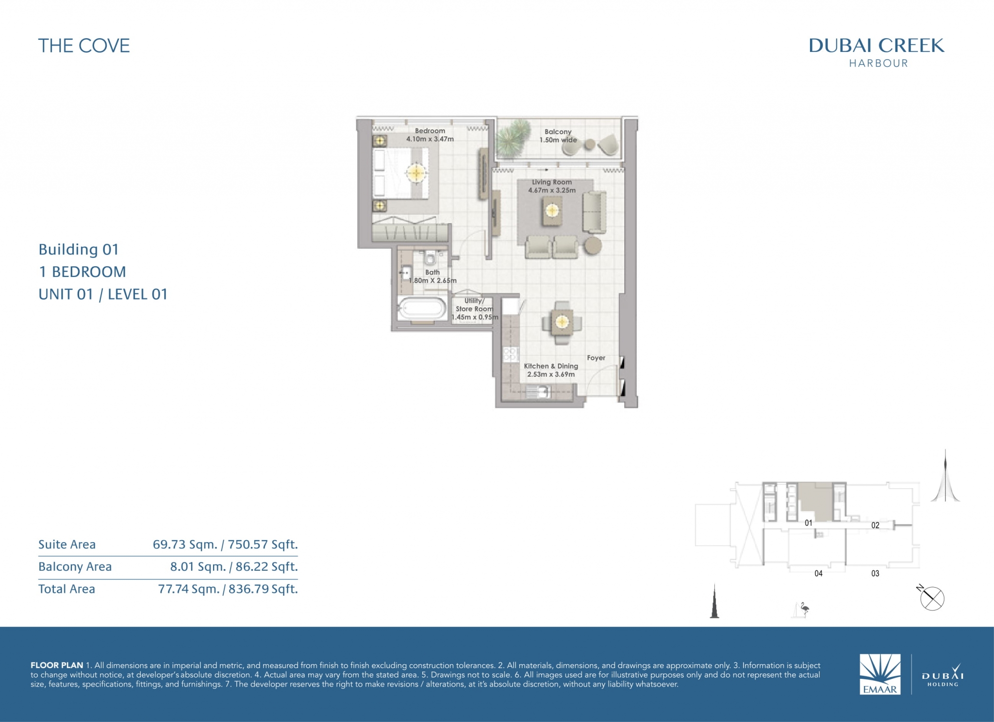 1 Bedroom Unit 1 - Level 1