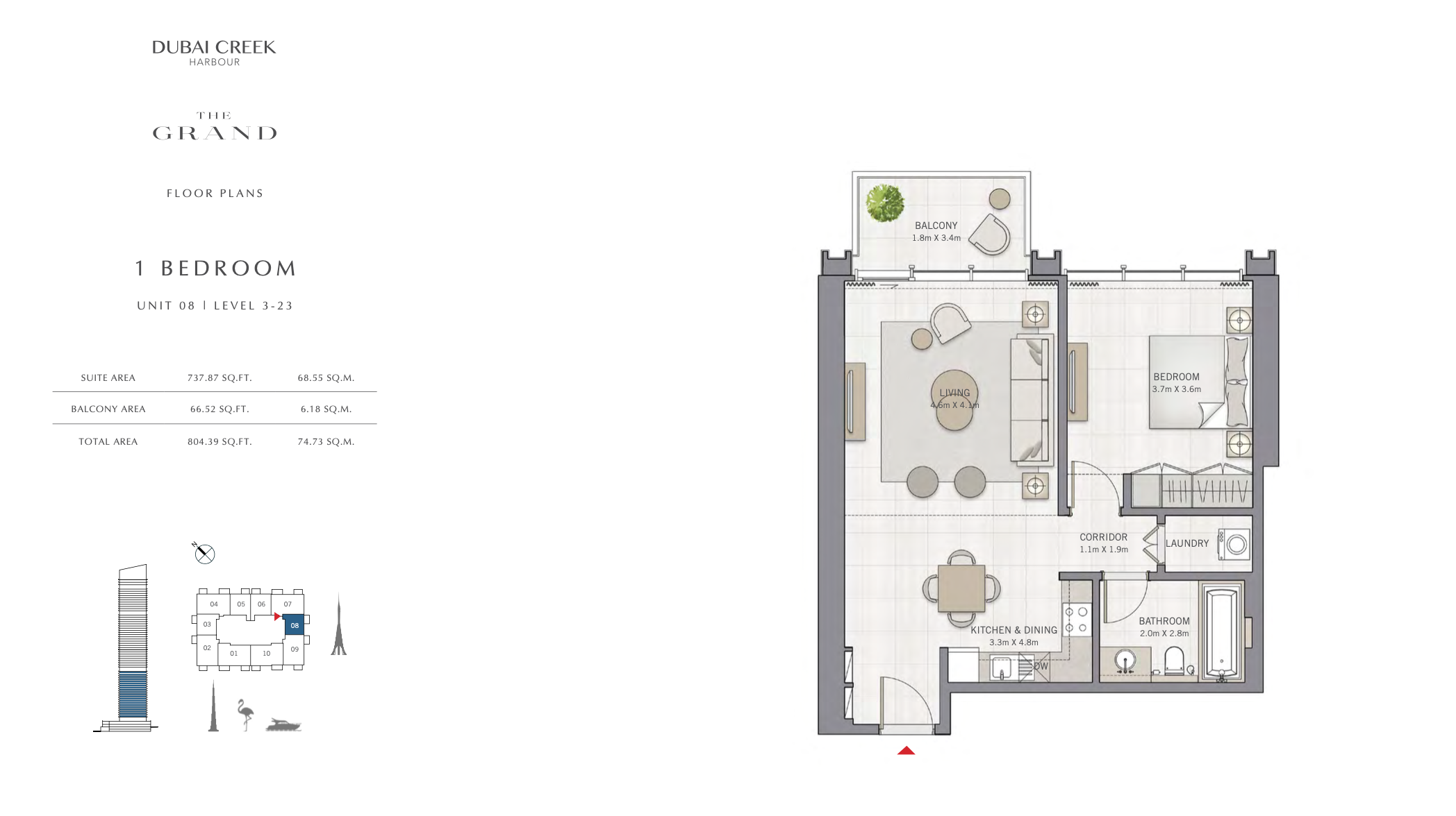 1 Bedroom Unit 08 - Level 3-23
