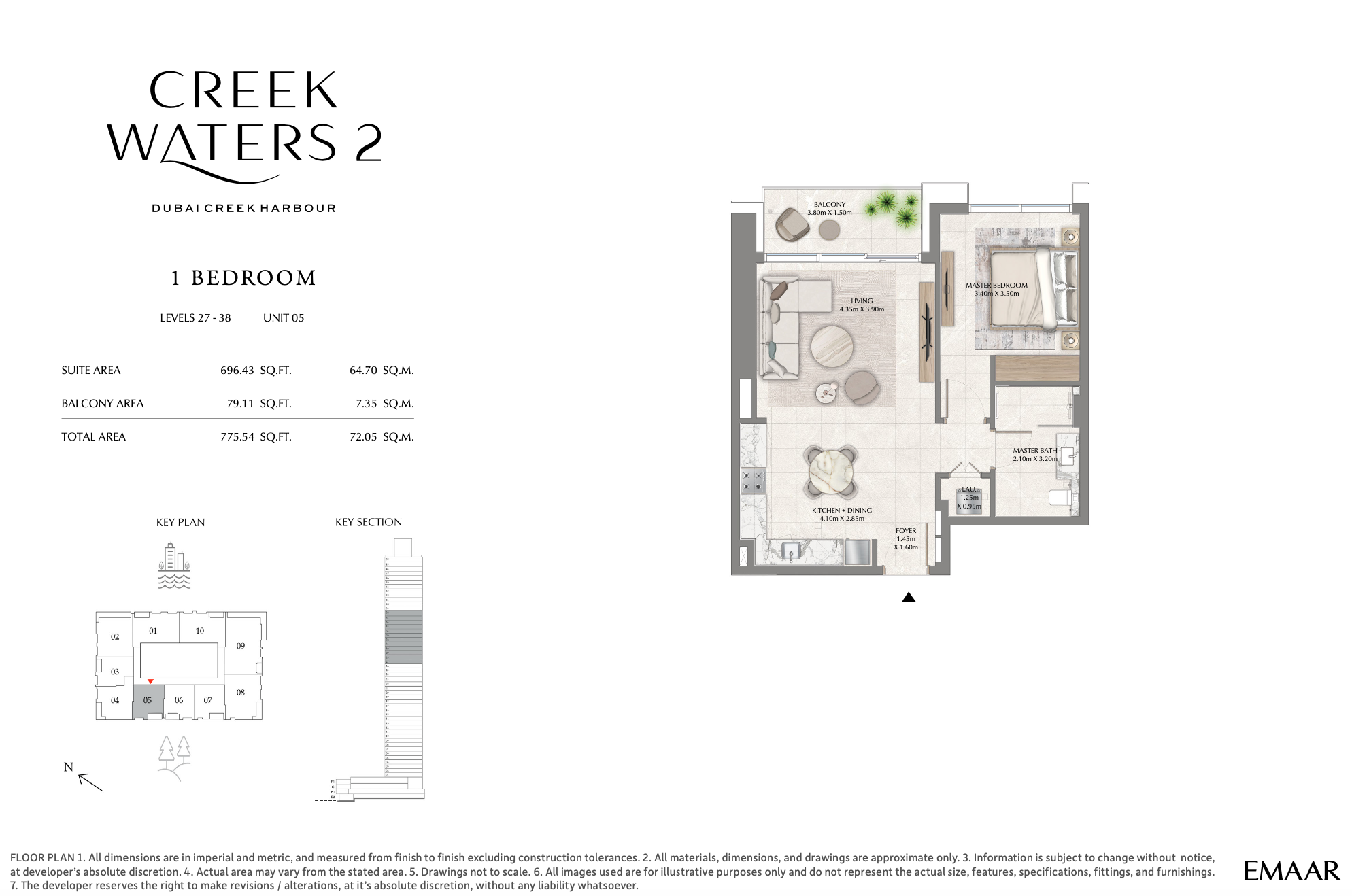 1 Bedroom Unit 5 - Level 27-38