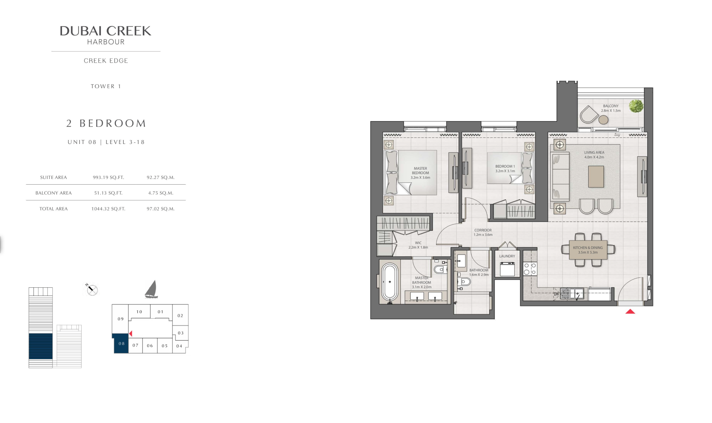 2 Bedroom Level 3-18 / Unit 8