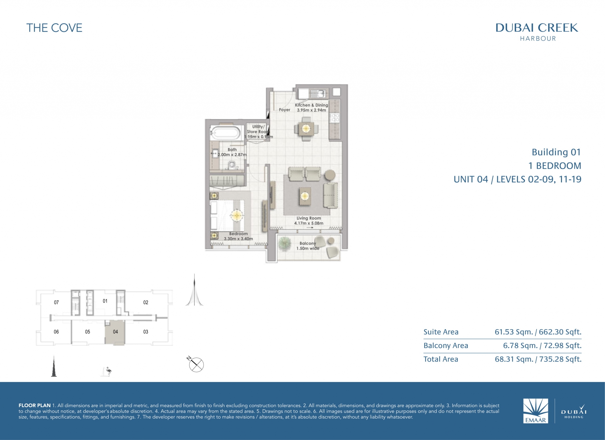 1 Bedroom Unit 4 - Level 2-9, 11-19