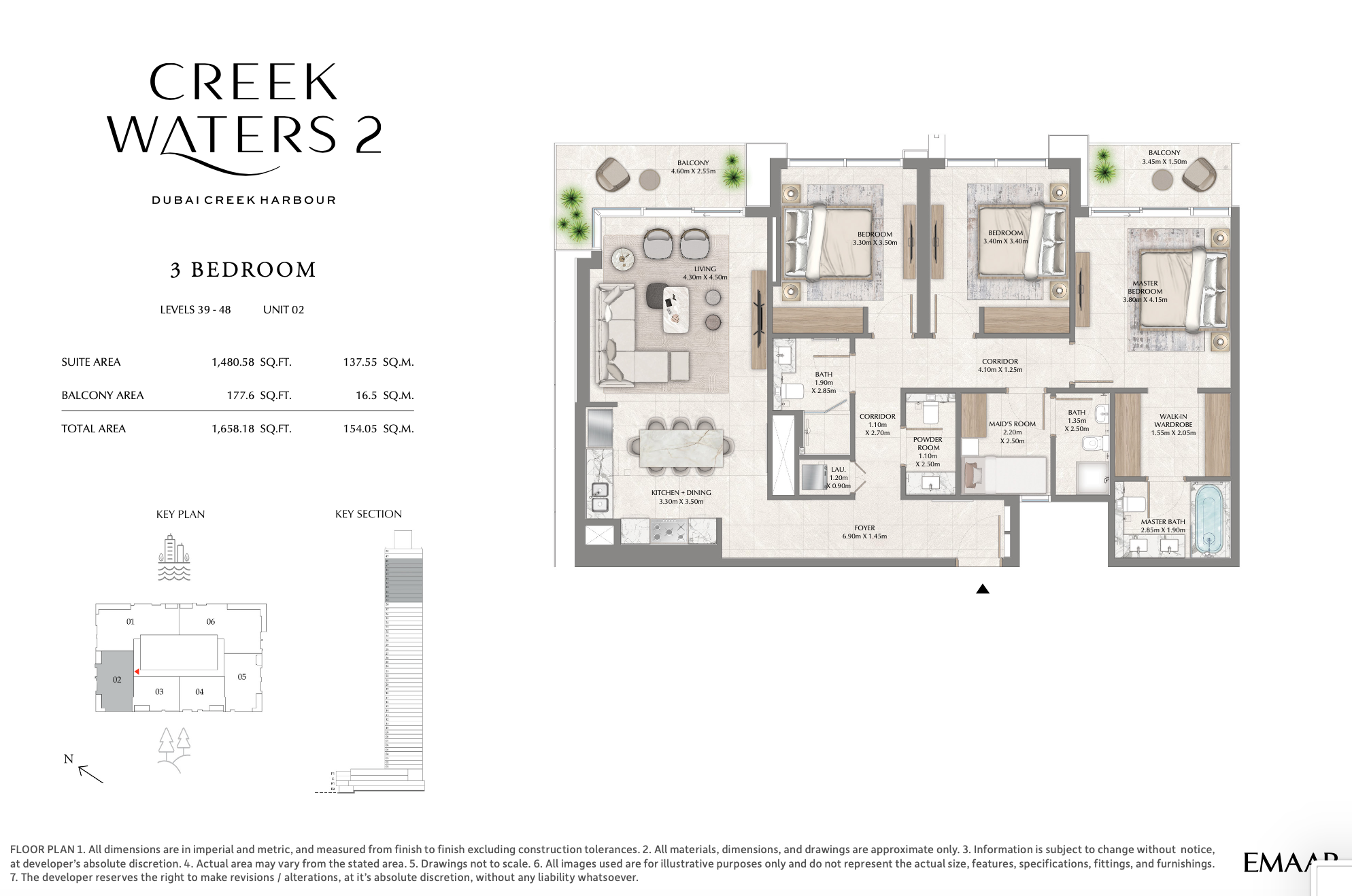 3 Bedroom Unit 2 - Level 39-48
